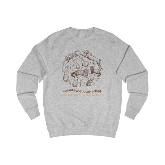 Animal Lover Sweatshirt - Volunteer Foster Adopt Cozy Crewneck