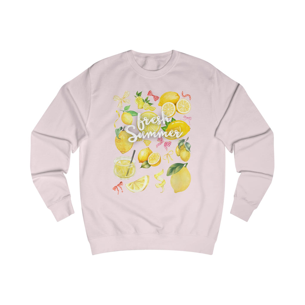 Fresh Summer Lemons Unisex Sweatshirt, Lemon Graphic Sweater, Casual Summer Wear, Gift for Citrus Lovers, Summer Vibes Apparel