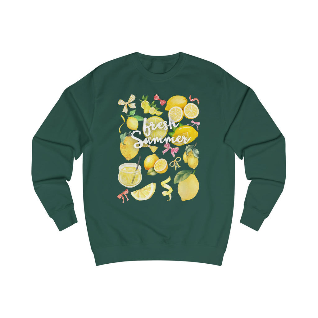 Fresh Summer Lemons Unisex Sweatshirt, Lemon Graphic Sweater, Casual Summer Wear, Gift for Citrus Lovers, Summer Vibes Apparel