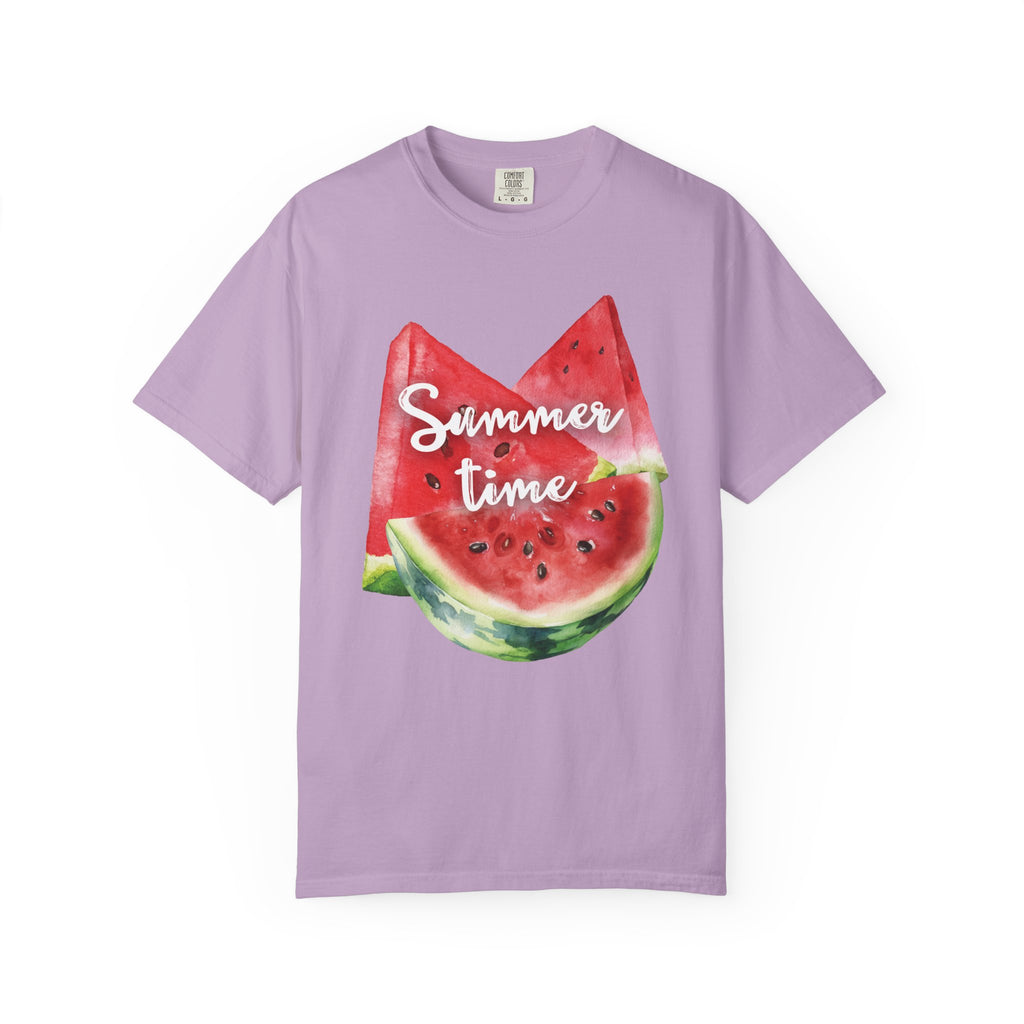 Summer Time Watermelon T-Shirt, Vacation Wear, Unisex Casual Tee, Beach Day Outfit, Gifts for Summer Lovers
