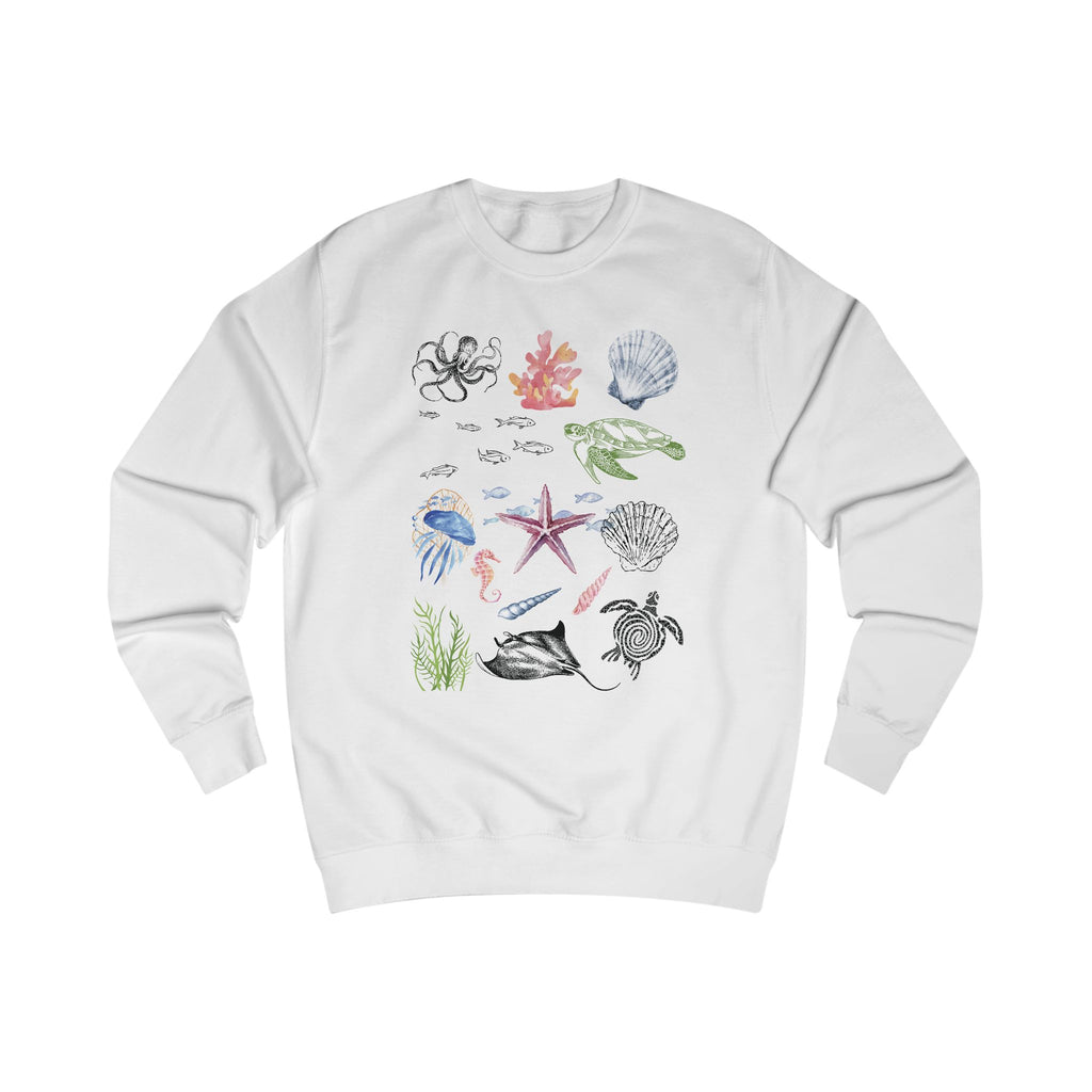 Ocean-Inspired Unisex Sweatshirt, Beach Lover Gift, Casual Wear, Nature Art Apparel, Nautical Sweatshirt