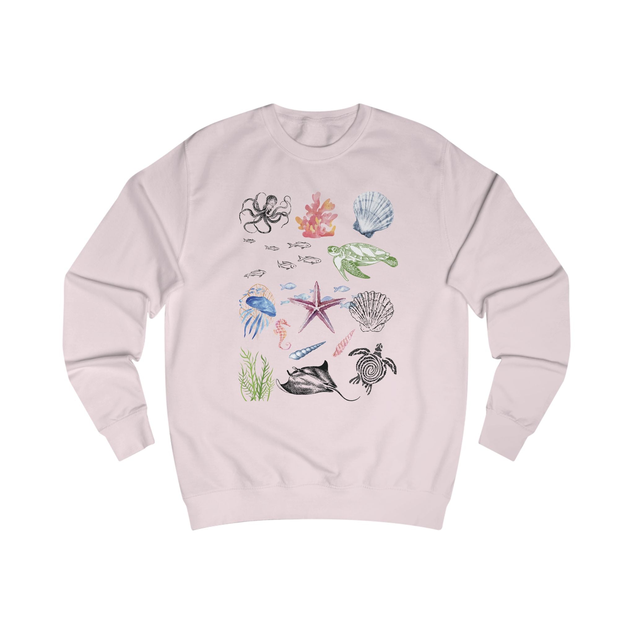 Ocean-Inspired Unisex Sweatshirt, Beach Lover Gift, Casual Wear, Nature Art Apparel, Nautical Sweatshirt