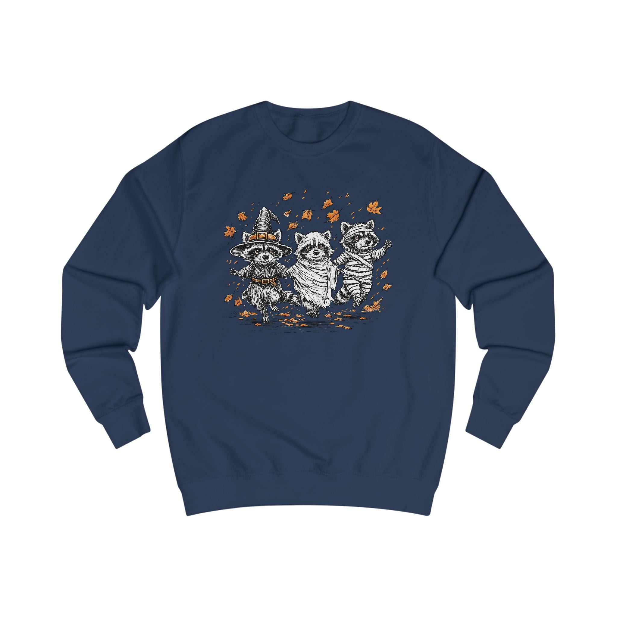 Autumn Whimsical Adorable Halloween Raccoons Unisex Sweatshirt