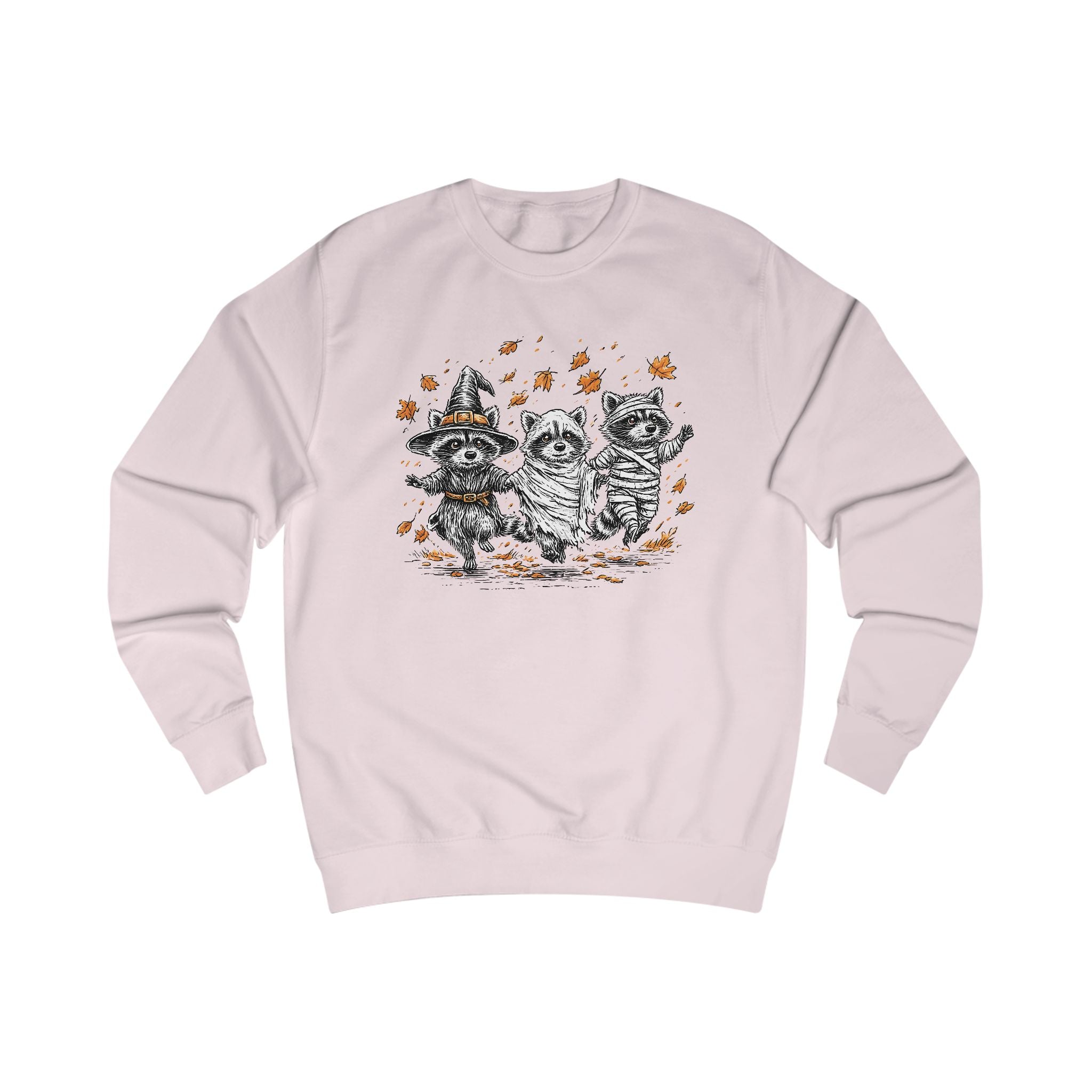 Autumn Whimsical Adorable Halloween Raccoons Unisex Sweatshirt