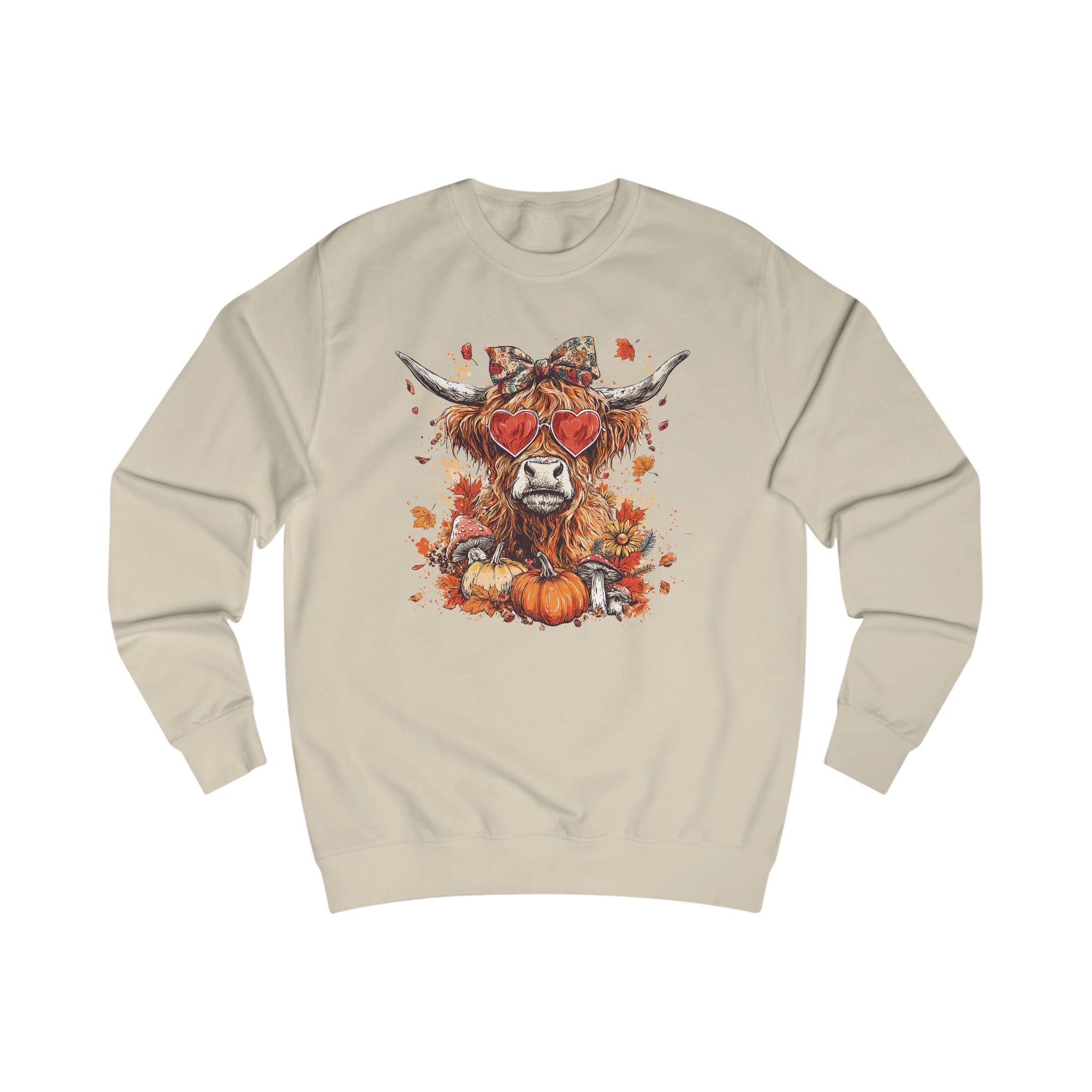 Autumn Vibes Highland Cow Unisex Sweatshirt, Cozy Fall Sweater, Harvest Fashion, Unique Gift, Halloween Apparel, Pumpkin Sweatshirt