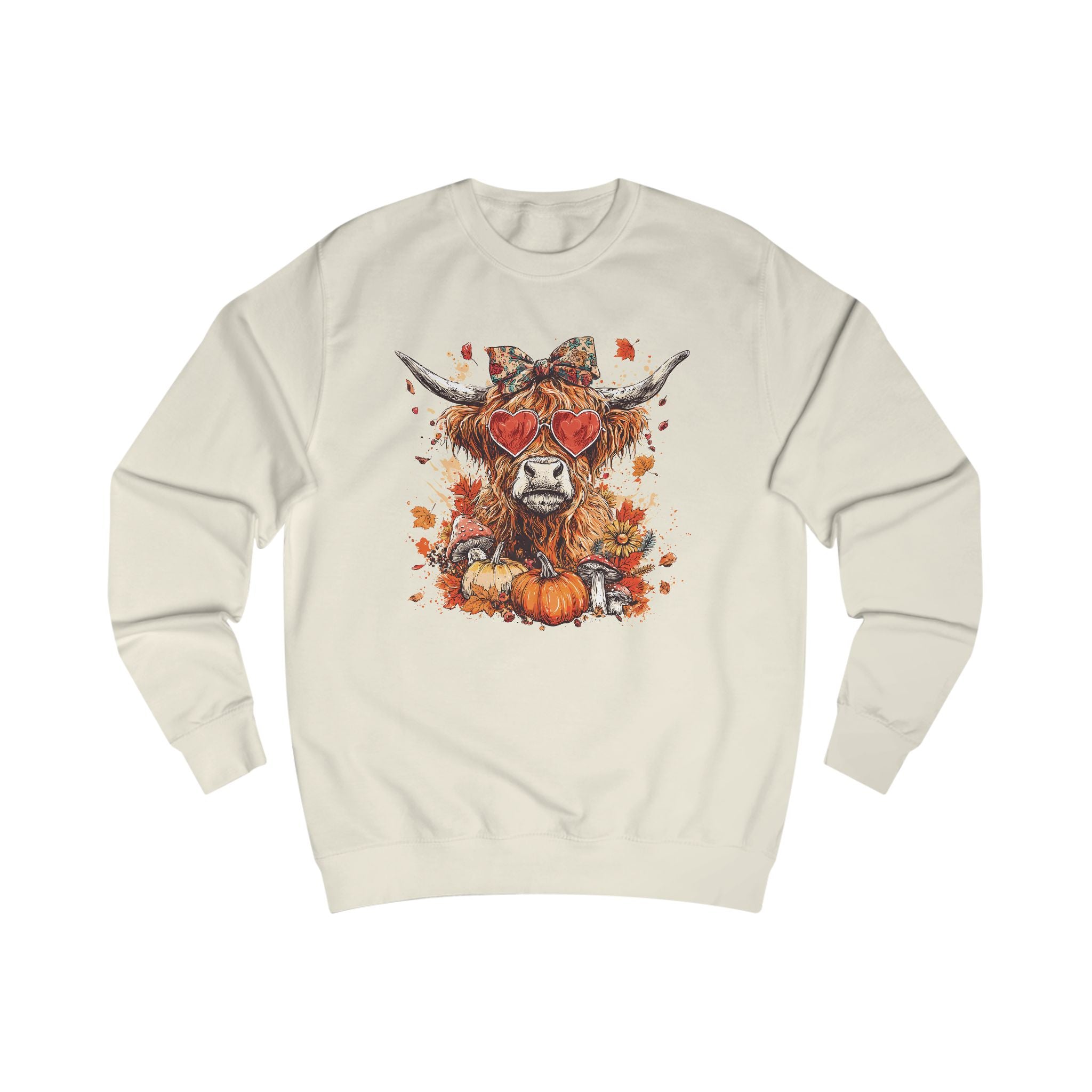 Autumn Vibes Highland Cow Unisex Sweatshirt, Cozy Fall Sweater, Harvest Fashion, Unique Gift, Halloween Apparel, Pumpkin Sweatshirt