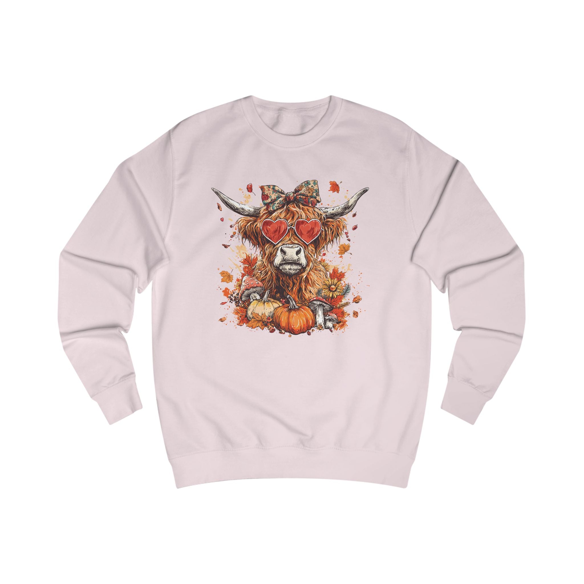 Autumn Vibes Highland Cow Unisex Sweatshirt, Cozy Fall Sweater, Harvest Fashion, Unique Gift, Halloween Apparel, Pumpkin Sweatshirt