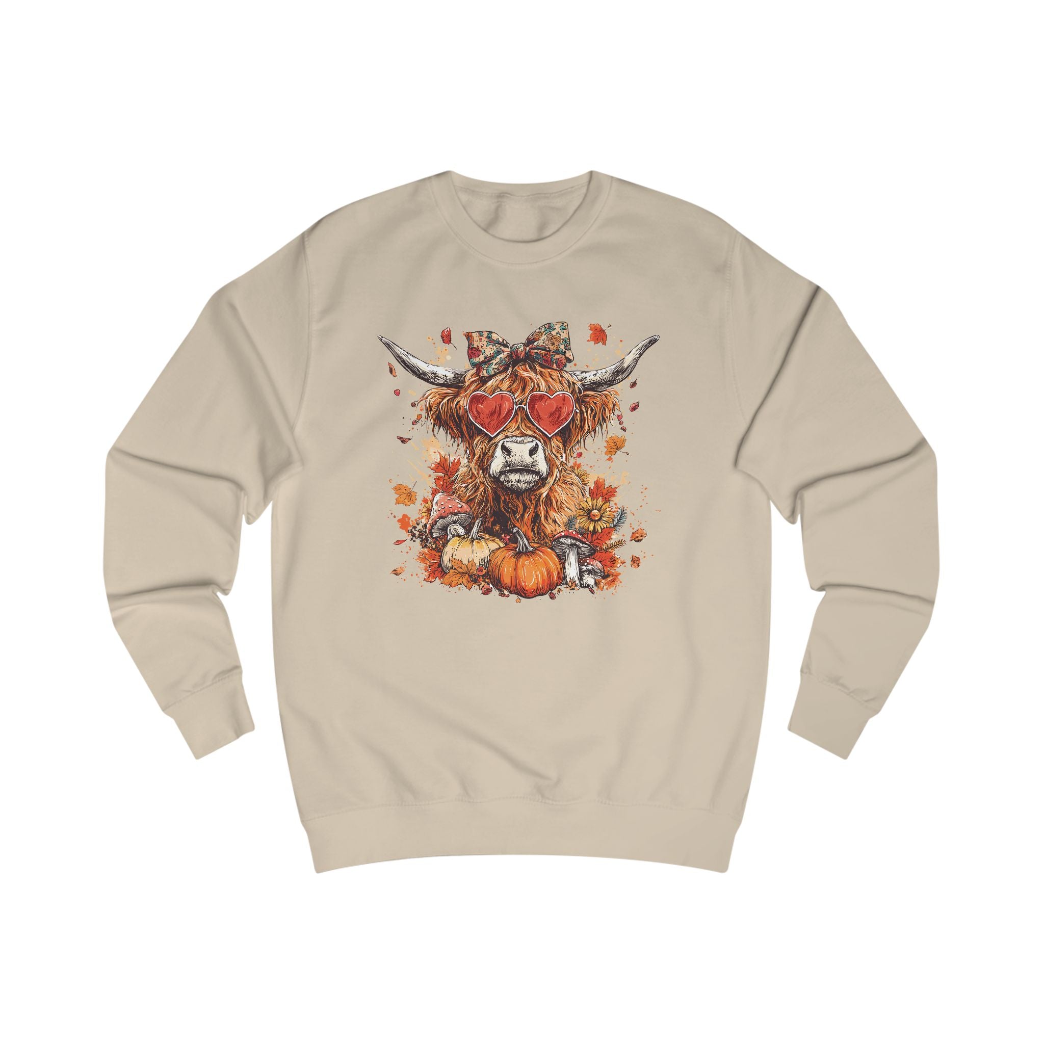 Autumn Vibes Highland Cow Unisex Sweatshirt, Cozy Fall Sweater, Harvest Fashion, Unique Gift, Halloween Apparel, Pumpkin Sweatshirt