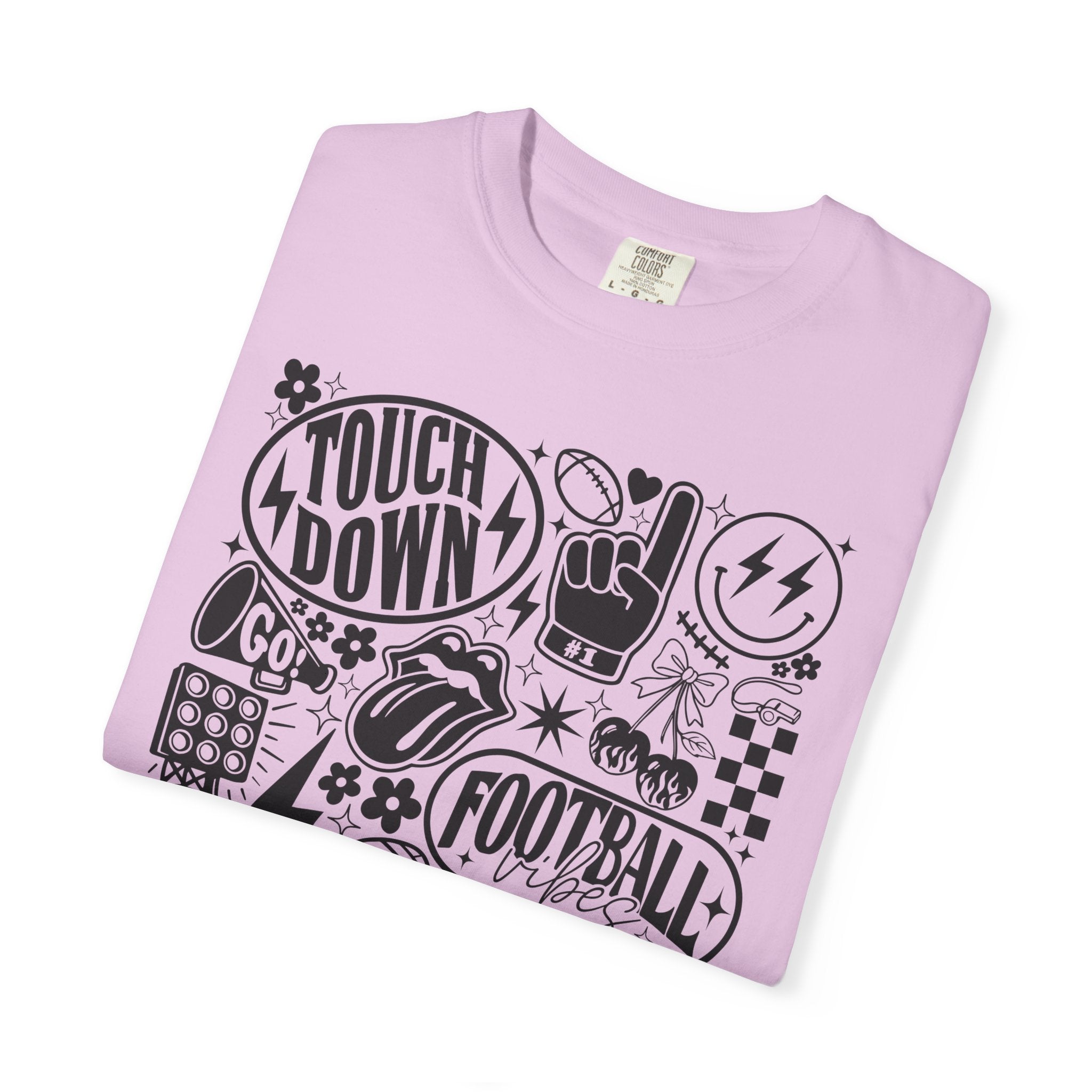 Football Game Day Comfort Colors Unisex Garment-Dyed 100% cotton T-shirtT-shirt, Unisex Sports Tee, Touchdown Apparel, Perfect for Tailgating, Gift for Sports Fans, Casual Wear
