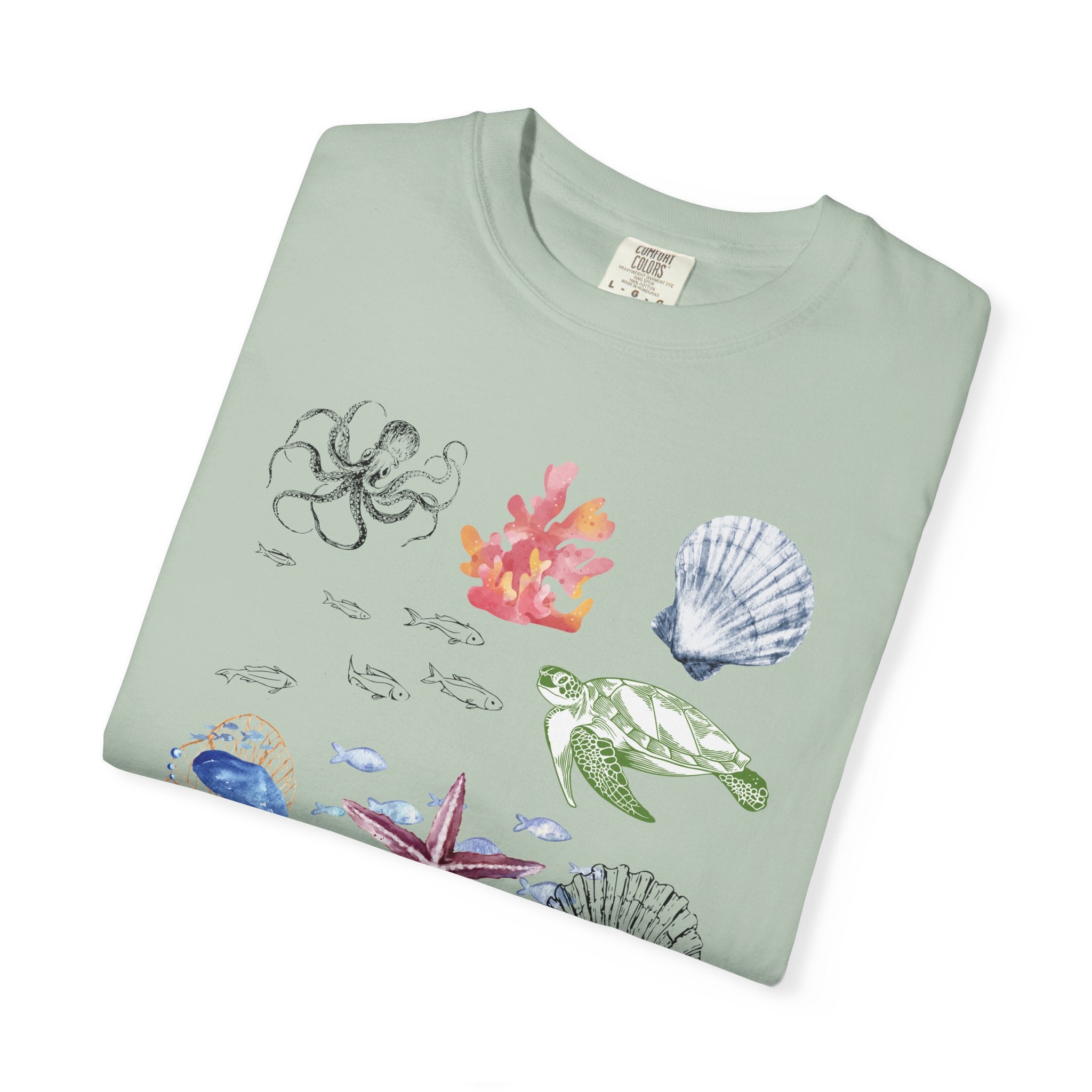 Ocean Life T-Shirt, Beach Theme Shirt, Casual Sea Creature Top, Unisex Summer Tee, Eco-Friendly Gift Idea