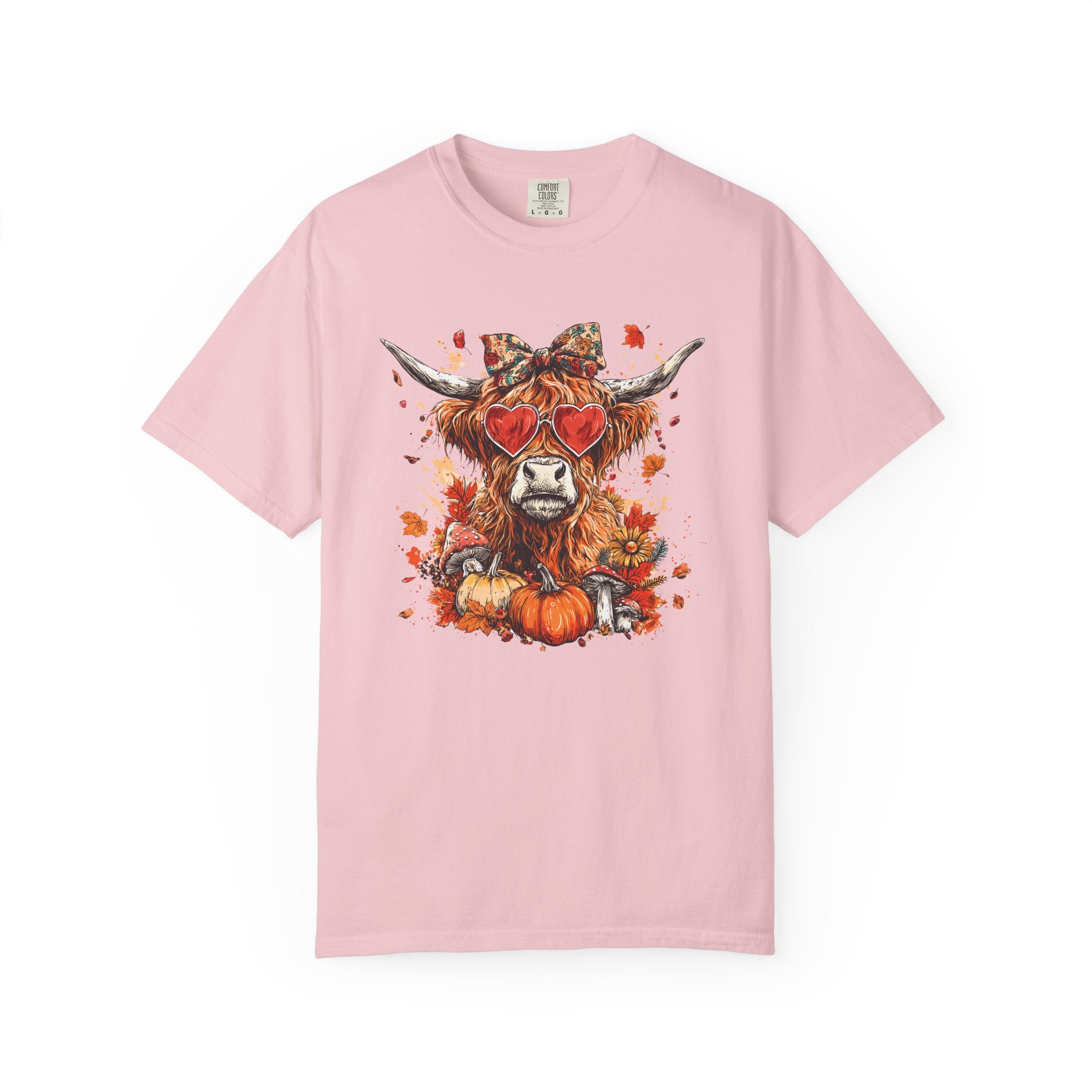 Autumn Highland Cow T-Shirt, Cute Fall Shirt, Unisex Graphic Tee, Harvest Gift, Cozy Sweatshirt Alternative