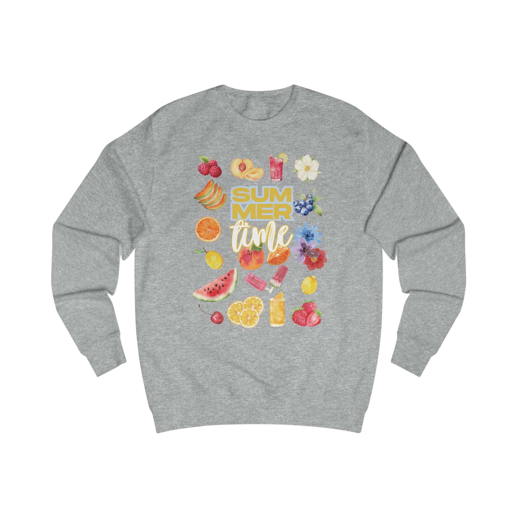 Summer Vibes Unisex Sweatshirt, Cozy Fruit Design Pullover, Perfect for Warm Days, Summer Party Gift, Trendy Fashion Statement
