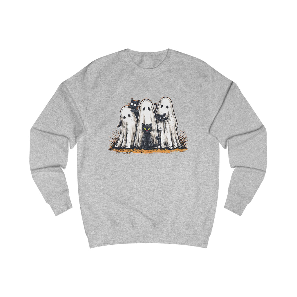 Cute Spooky Halloween Cat Lover Ghost  Unisex Sweatshirt