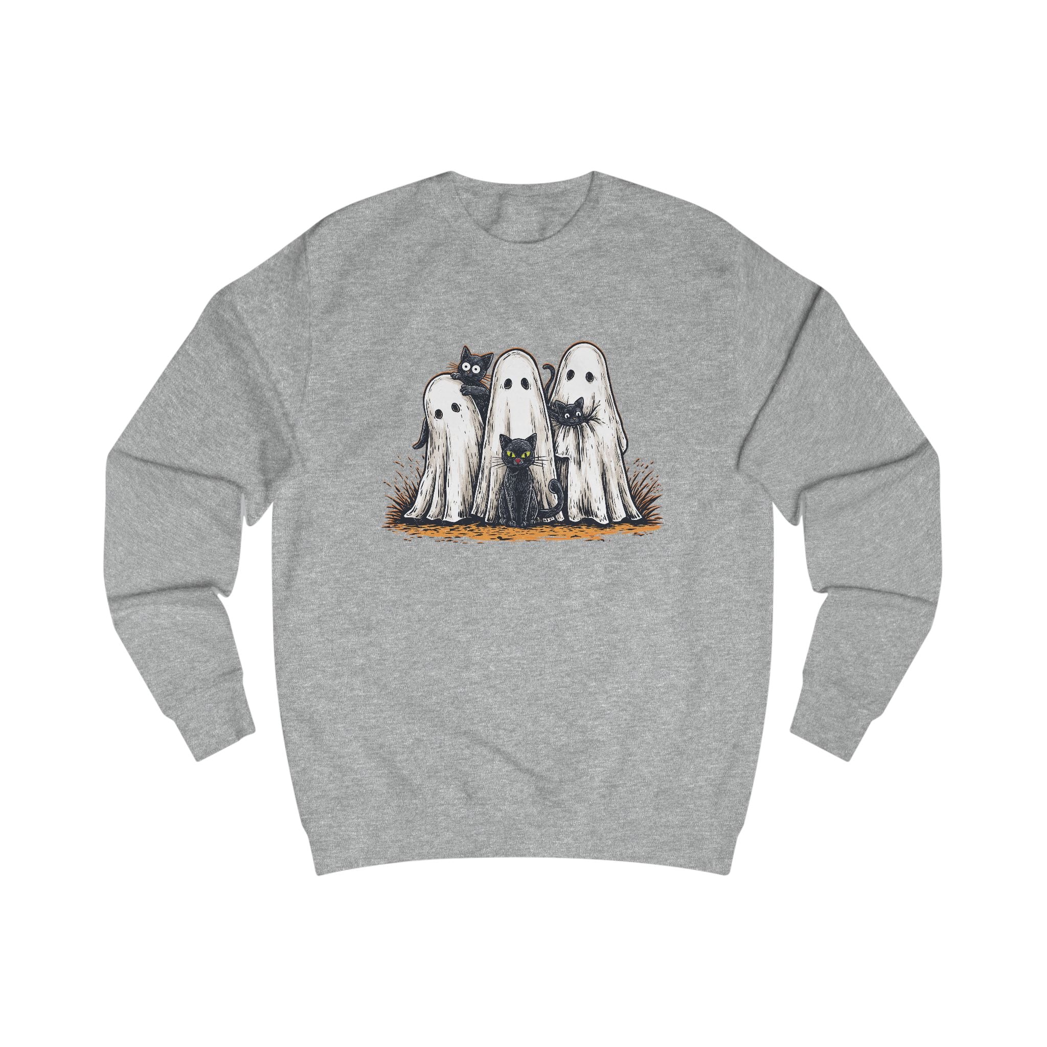 Cute Spooky Halloween Cat Lover Ghost  Unisex Sweatshirt