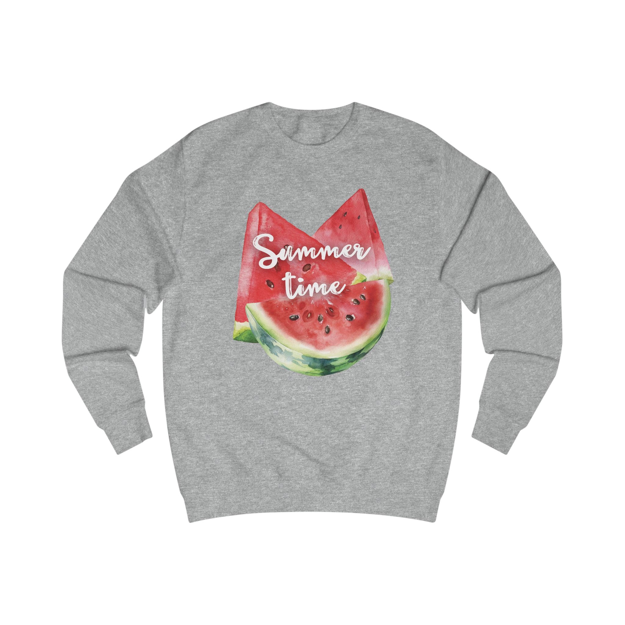 Summer Time Watermelon Unisex Sweatshirt | Cute Casual Apparel | Perfect for Vacation, Beach Days, Summer Parties, Outdoor Fun