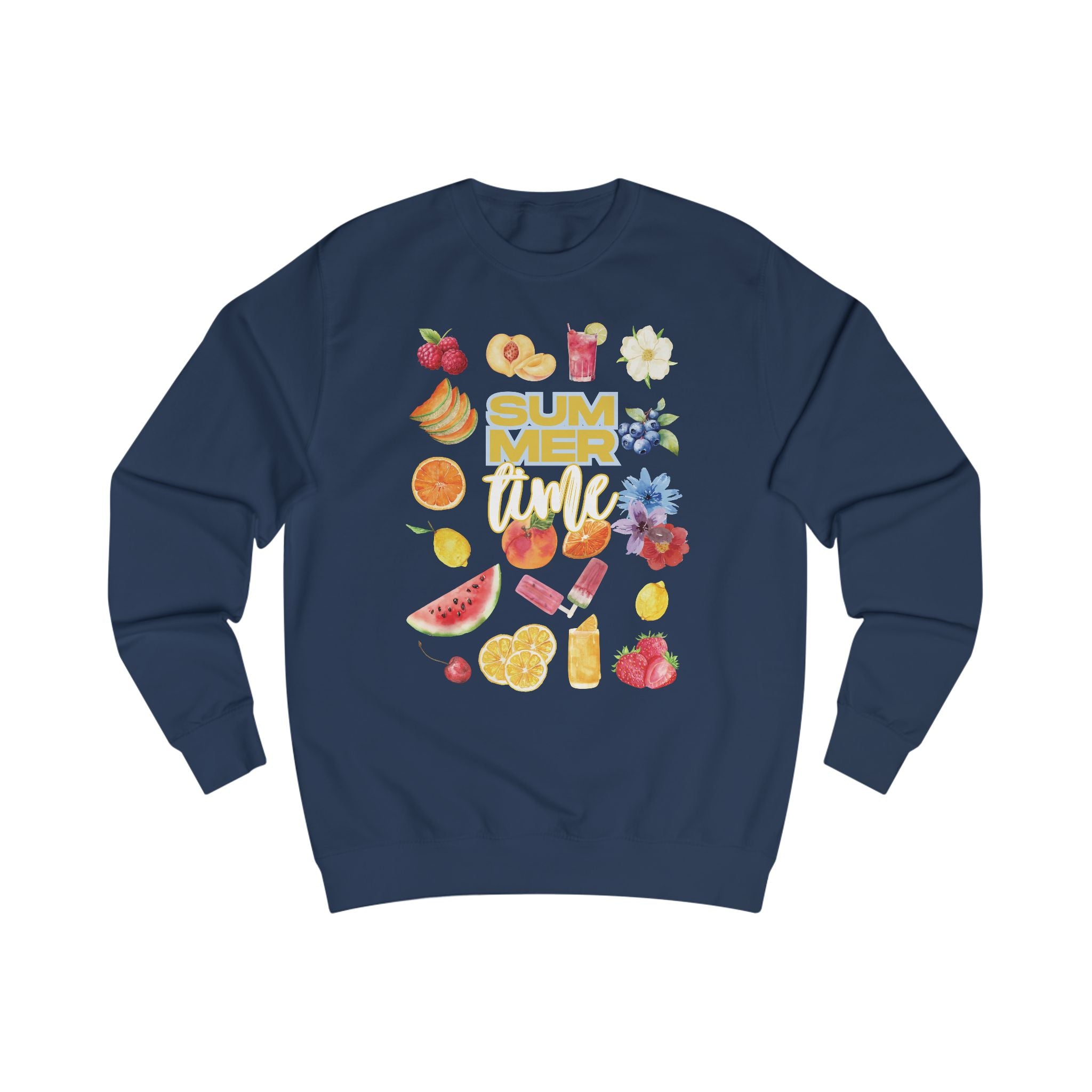 Summer Vibes Unisex Sweatshirt, Cozy Fruit Design Pullover, Perfect for Warm Days, Summer Party Gift, Trendy Fashion Statement
