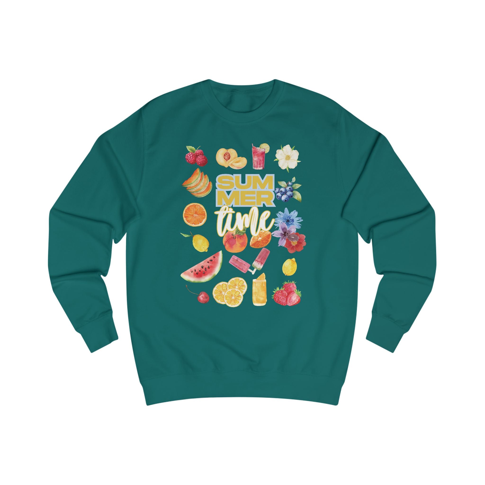 Summer Vibes Unisex Sweatshirt, Cozy Fruit Design Pullover, Perfect for Warm Days, Summer Party Gift, Trendy Fashion Statement