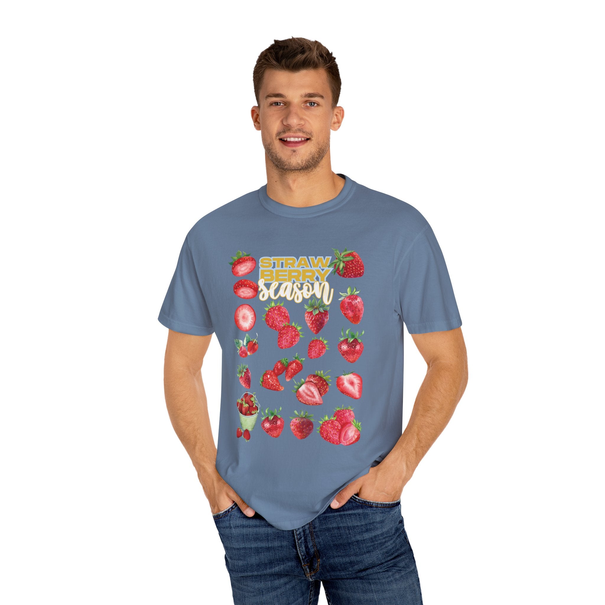 Strawberry Season T-Shirt, Summer Tee, Fruit Lover Gift, Unisex Casual Wear, Fun Graphic Shirt, Cute Outfit Idea
