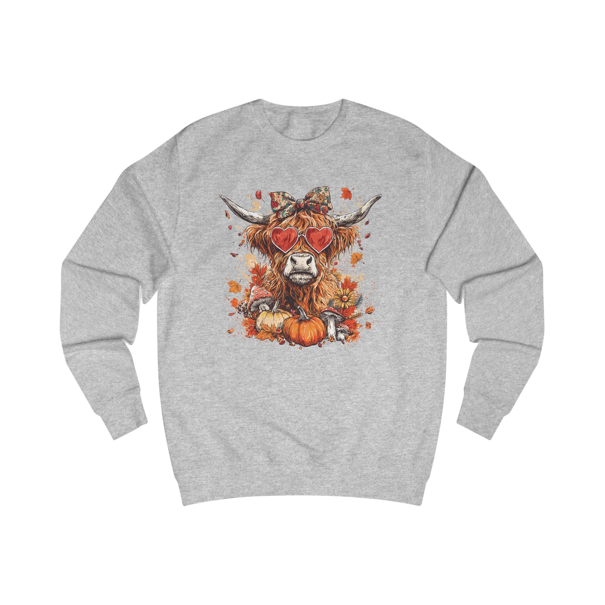 Autumn Vibes Highland Cow Unisex Sweatshirt, Cozy Fall Sweater, Harvest Fashion, Unique Gift, Halloween Apparel, Pumpkin Sweatshirt