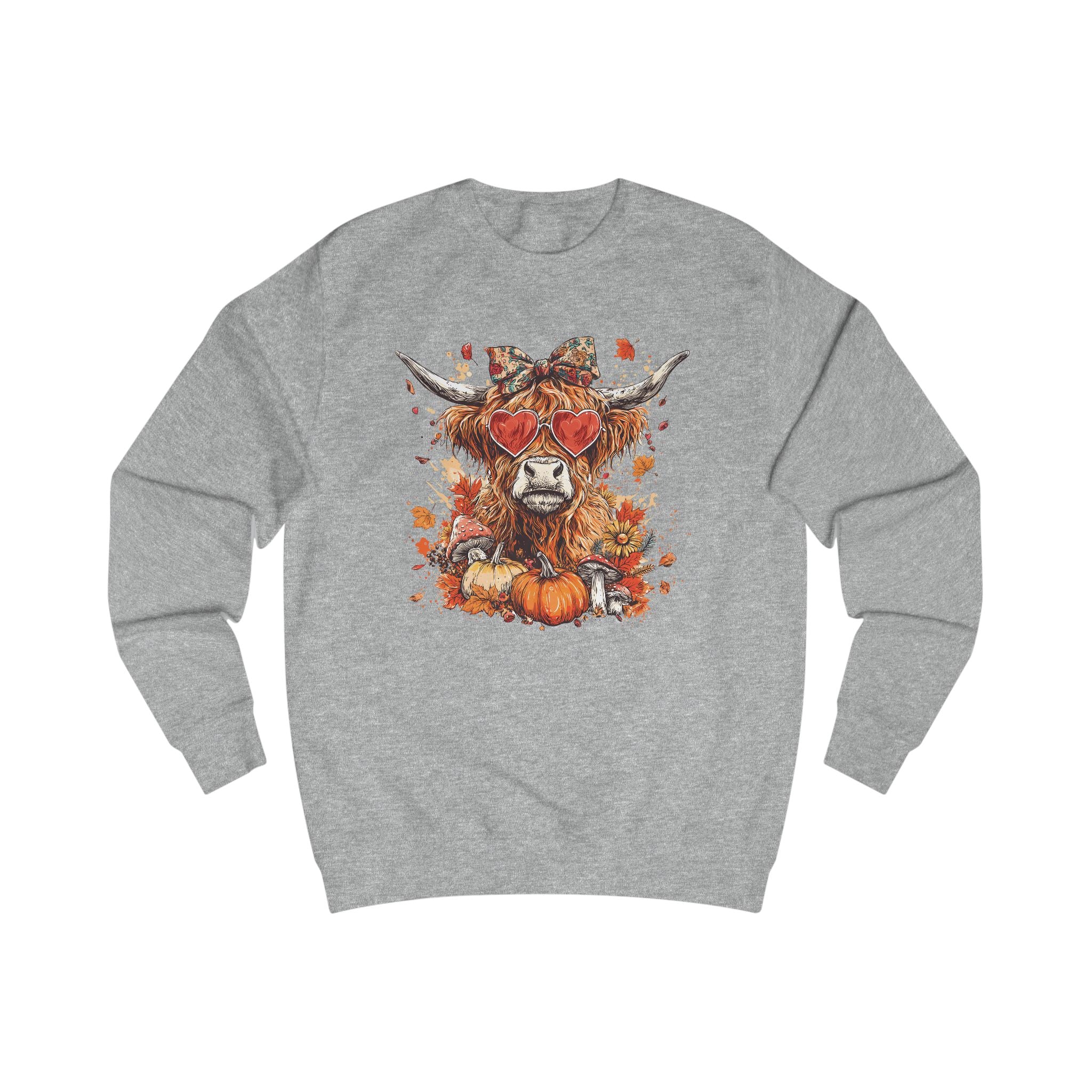 Autumn Vibes Highland Cow Unisex Sweatshirt, Cozy Fall Sweater, Harvest Fashion, Unique Gift, Halloween Apparel, Pumpkin Sweatshirt