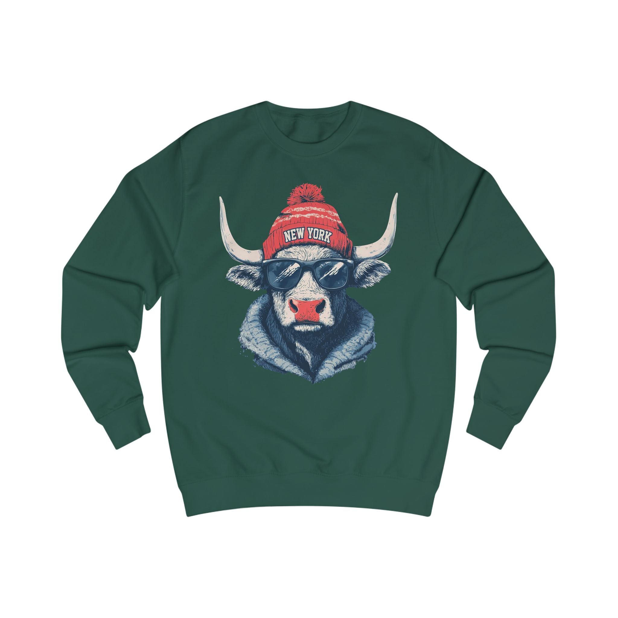 New York Bull Football Sweatshirt - Unisex Sweater, Retro Style Apparel, Vintage Gift for Him/Her, Cozy Fashion, Perfect for Winter
