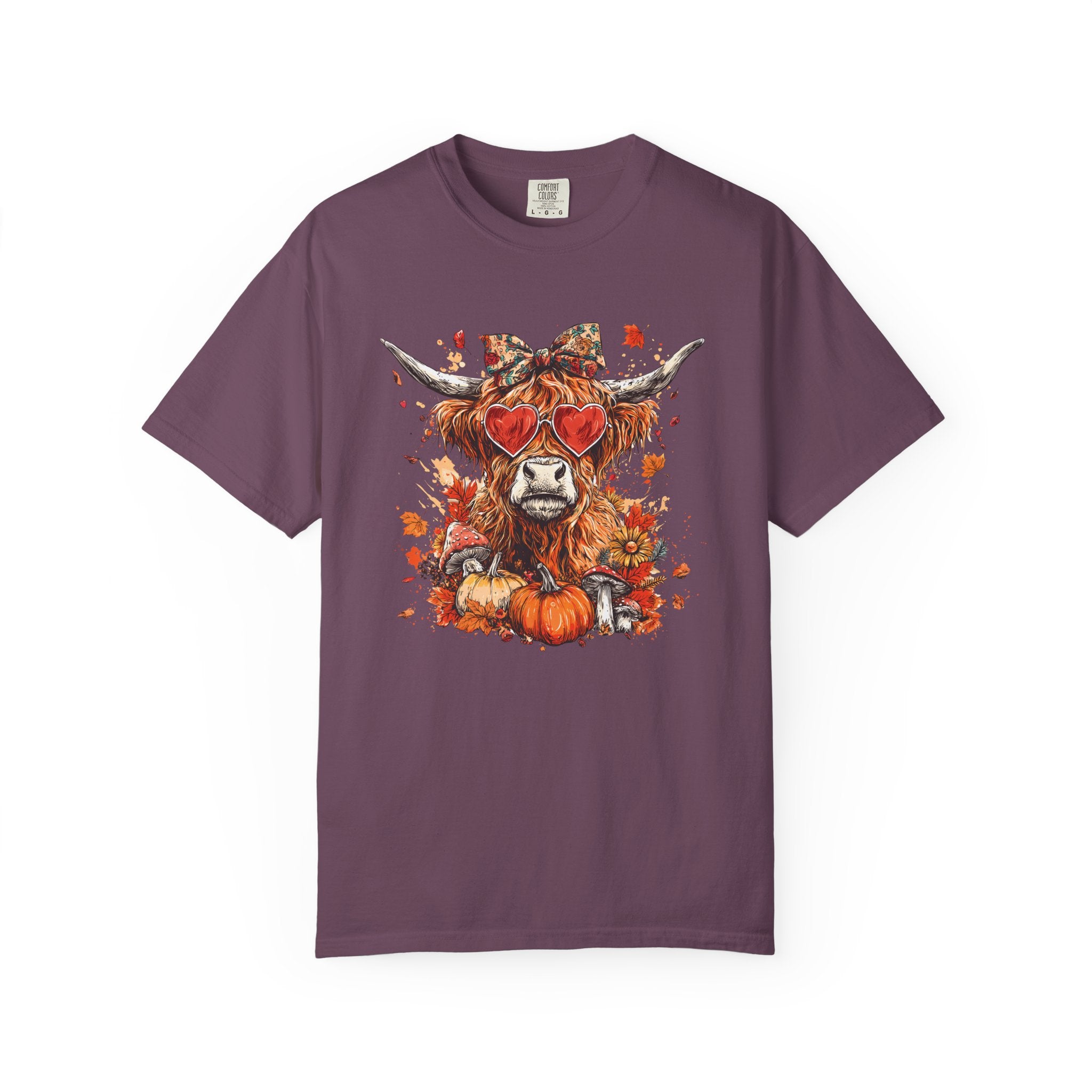 Autumn Highland Cow T-Shirt, Cute Fall Shirt, Unisex Graphic Tee, Harvest Gift, Cozy Sweatshirt Alternative