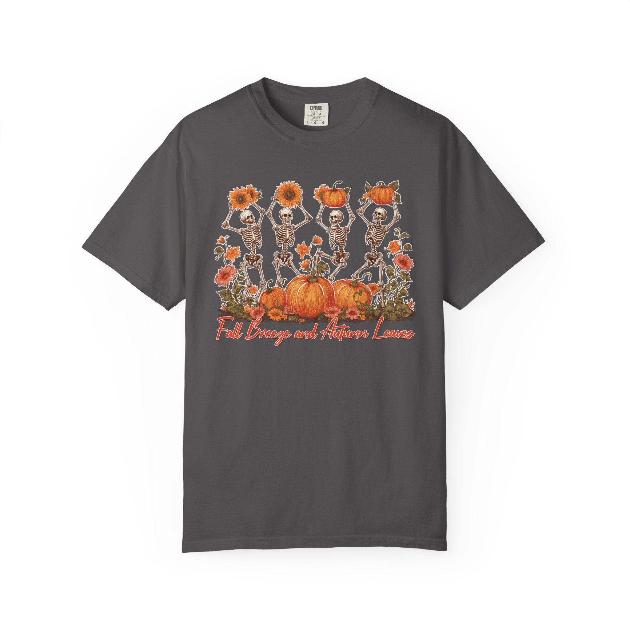 Fall Vibes Skeleton Pumpkin Comfort Colors Garment-dyed 100% cotton T-Shirt