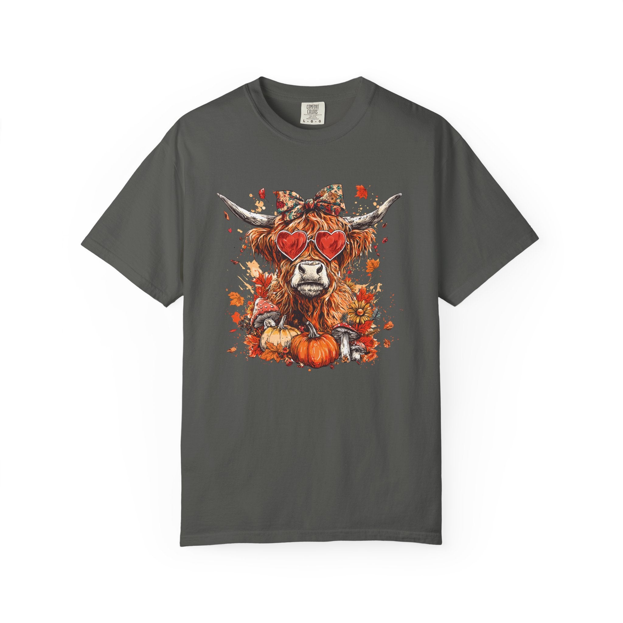 Autumn Highland Cow T-Shirt, Cute Fall Shirt, Unisex Graphic Tee, Harvest Gift, Cozy Sweatshirt Alternative
