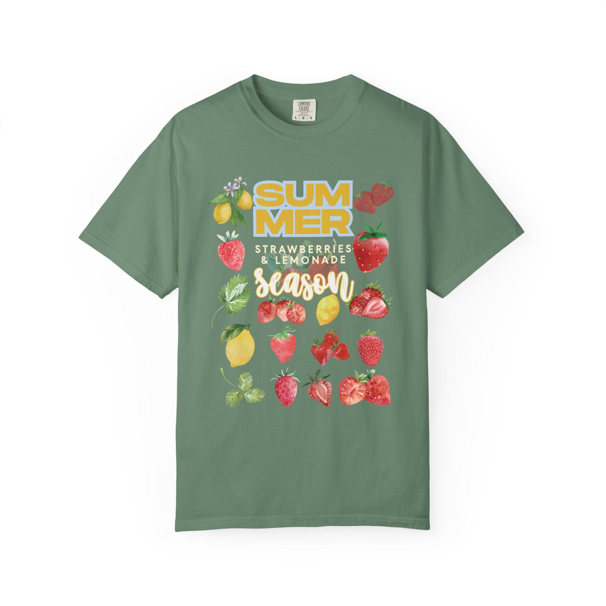Strawberry Lemonade Shirt, Summer Fruit T-Shirt | Unisex Garment-Dyed Tee,  Summer Vibes, Gift for Foodies, Casual Wear