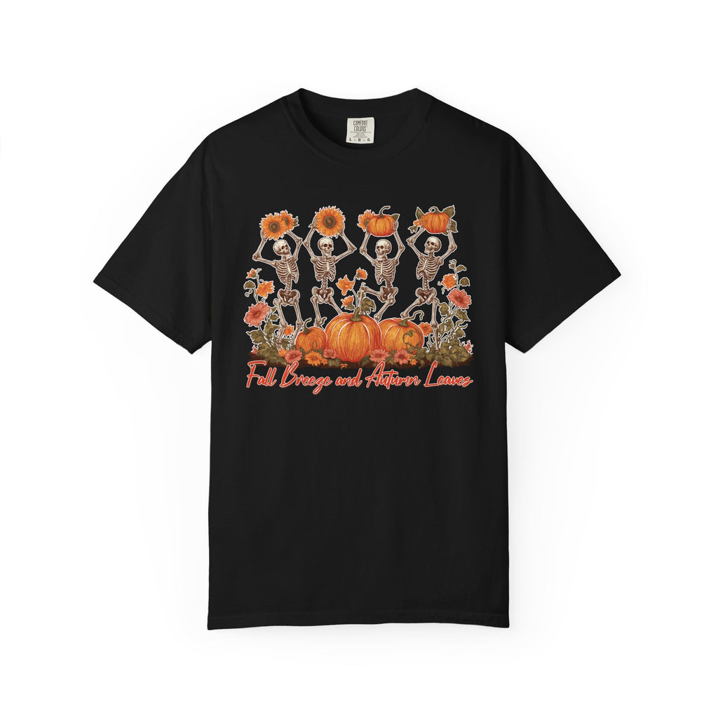 Fall Vibes Skeleton Pumpkin Comfort Colors Garment-dyed 100% cotton T-Shirt