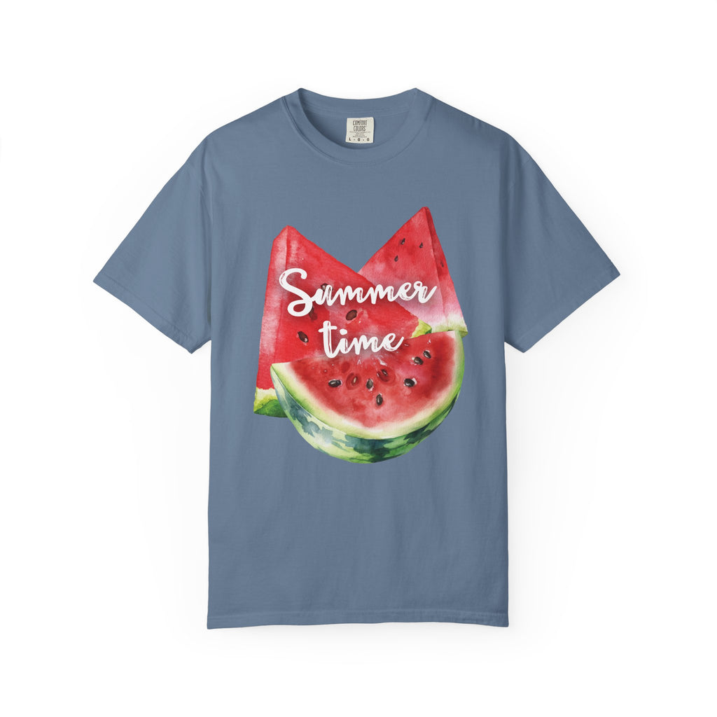 Summer Time Watermelon T-Shirt, Vacation Wear, Unisex Casual Tee, Beach Day Outfit, Gifts for Summer Lovers