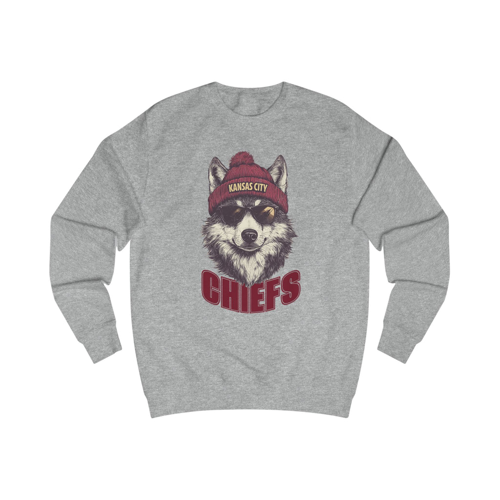 Kansas City Chiefs Wolf Spirit Animal Mascot Unisex Sweatshirt - Cozy Football Graphic Sweatshirt for Animal Lovers, Gift for Spirit Animal Lovers, Football Season Apparel, Casual Wear, Unique Gift