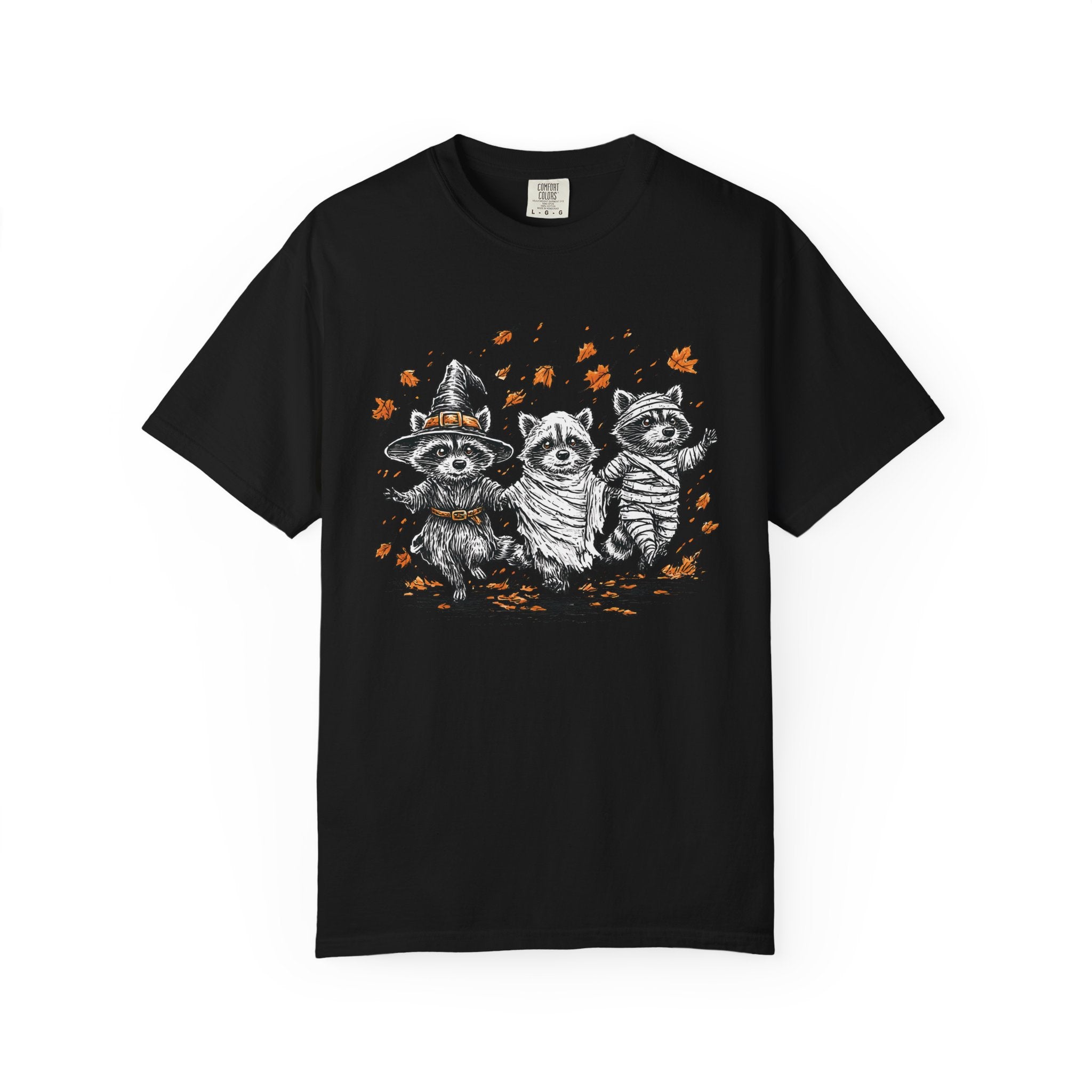 Cute Halloween Raccoon in costume t-shirt