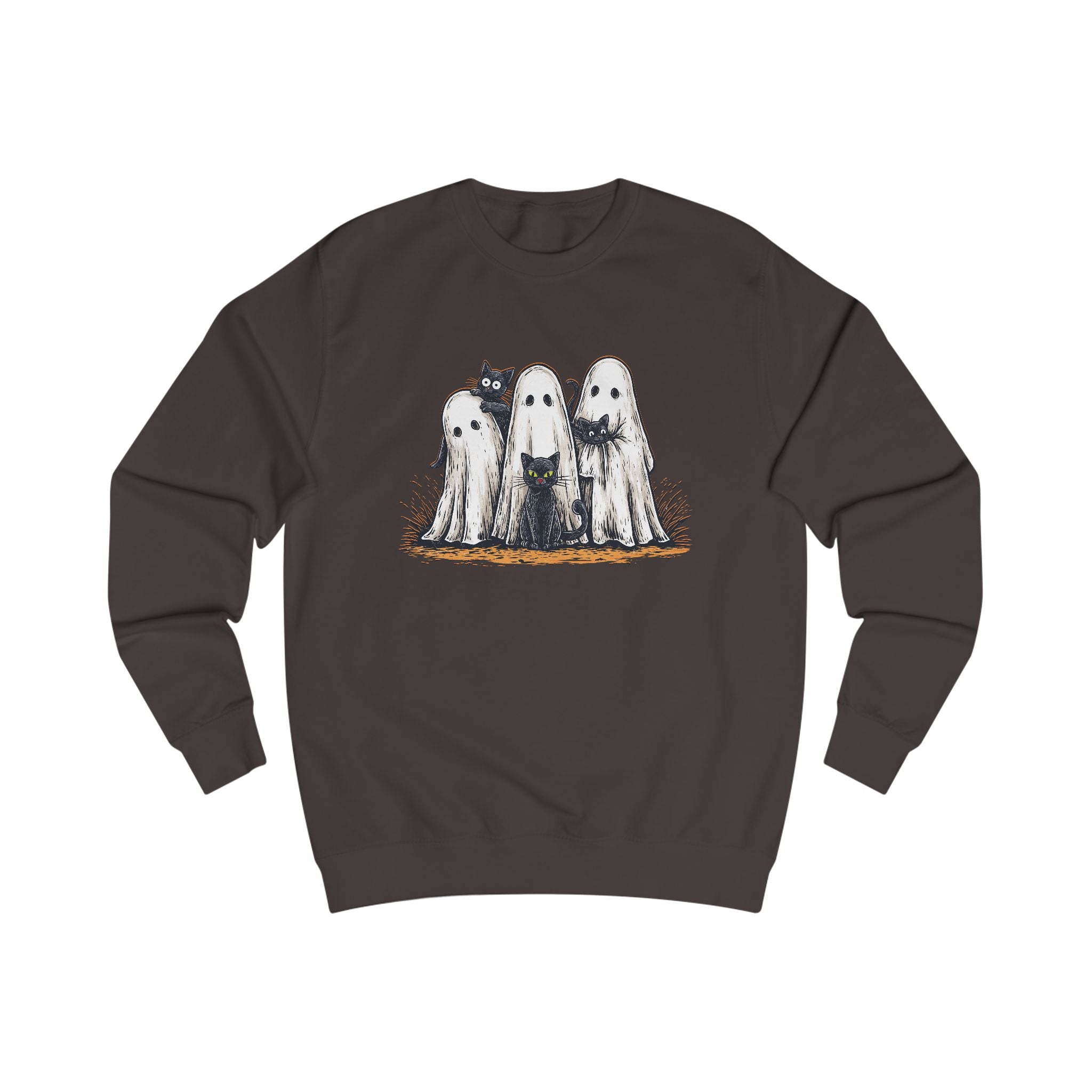 Cute Spooky Halloween Cat Lover Ghost  Unisex Sweatshirt