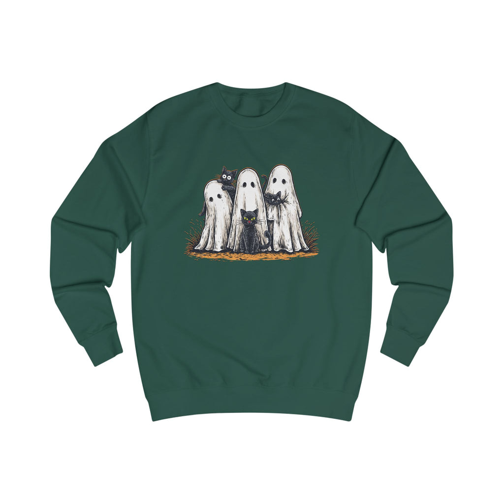 Cute Spooky Halloween Cat Lover Ghost  Unisex Sweatshirt