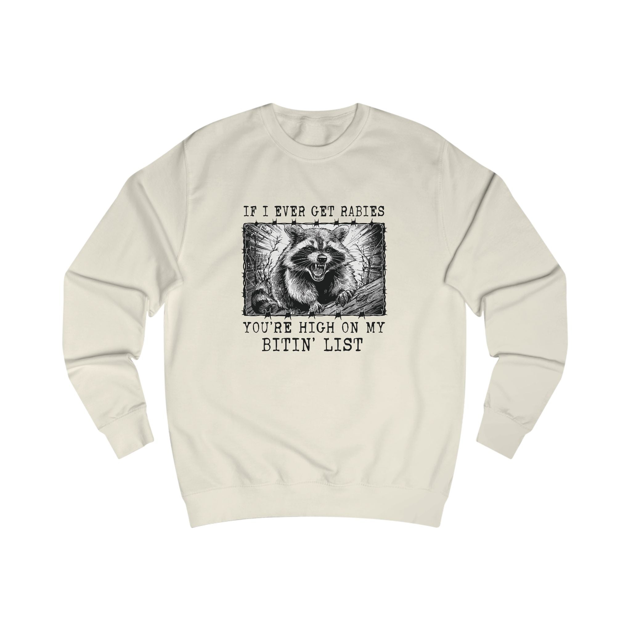 Humorous Raccoon Unisex Sweatshirt - Funny Gift for Animal Lovers, Raccoon Lover Gift, Cozy Sweatshirt, Holiday Gift, Casual Wear