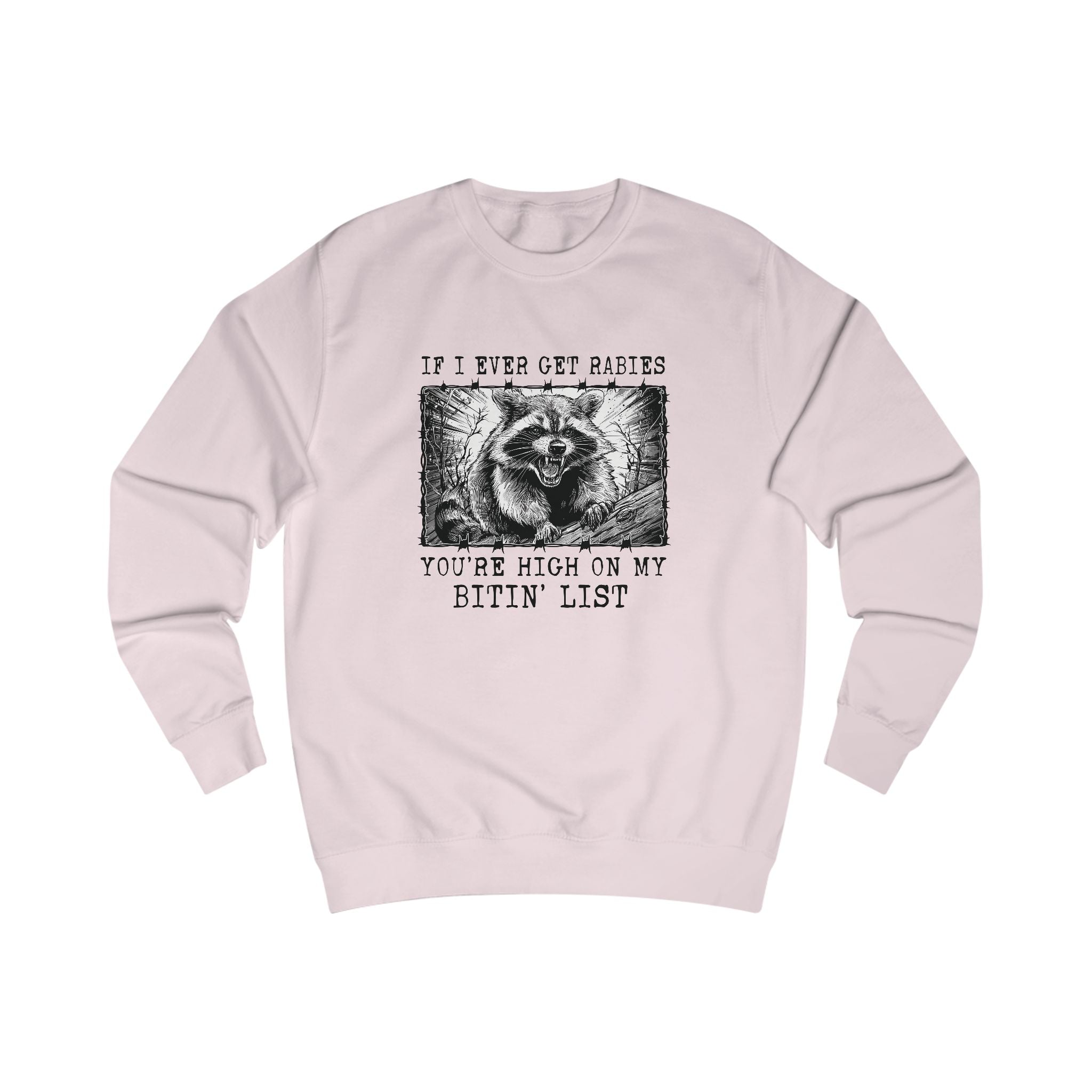 Humorous Raccoon Unisex Sweatshirt - Funny Gift for Animal Lovers, Raccoon Lover Gift, Cozy Sweatshirt, Holiday Gift, Casual Wear