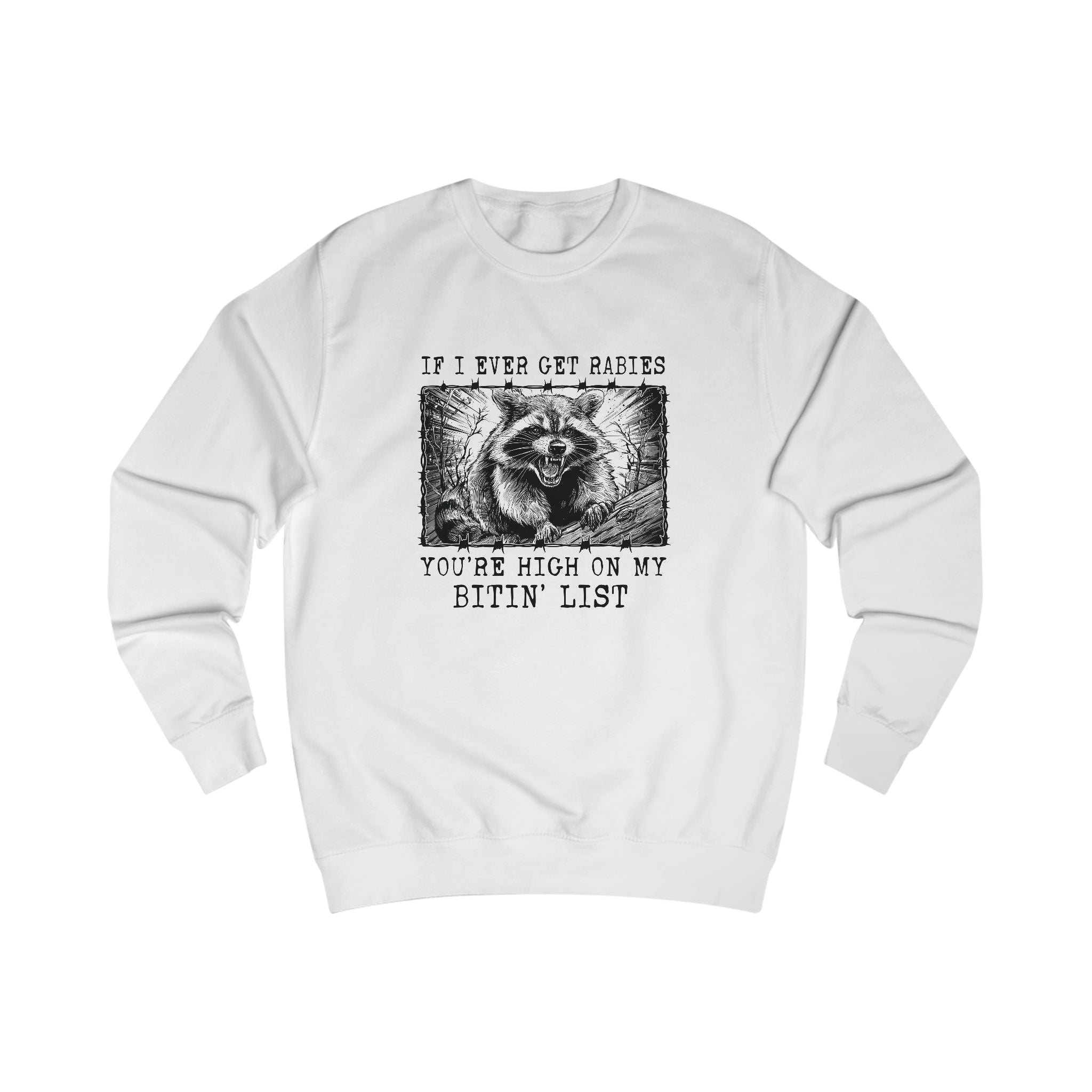 Humorous Raccoon Unisex Sweatshirt - Funny Gift for Animal Lovers, Raccoon Lover Gift, Cozy Sweatshirt, Holiday Gift, Casual Wear