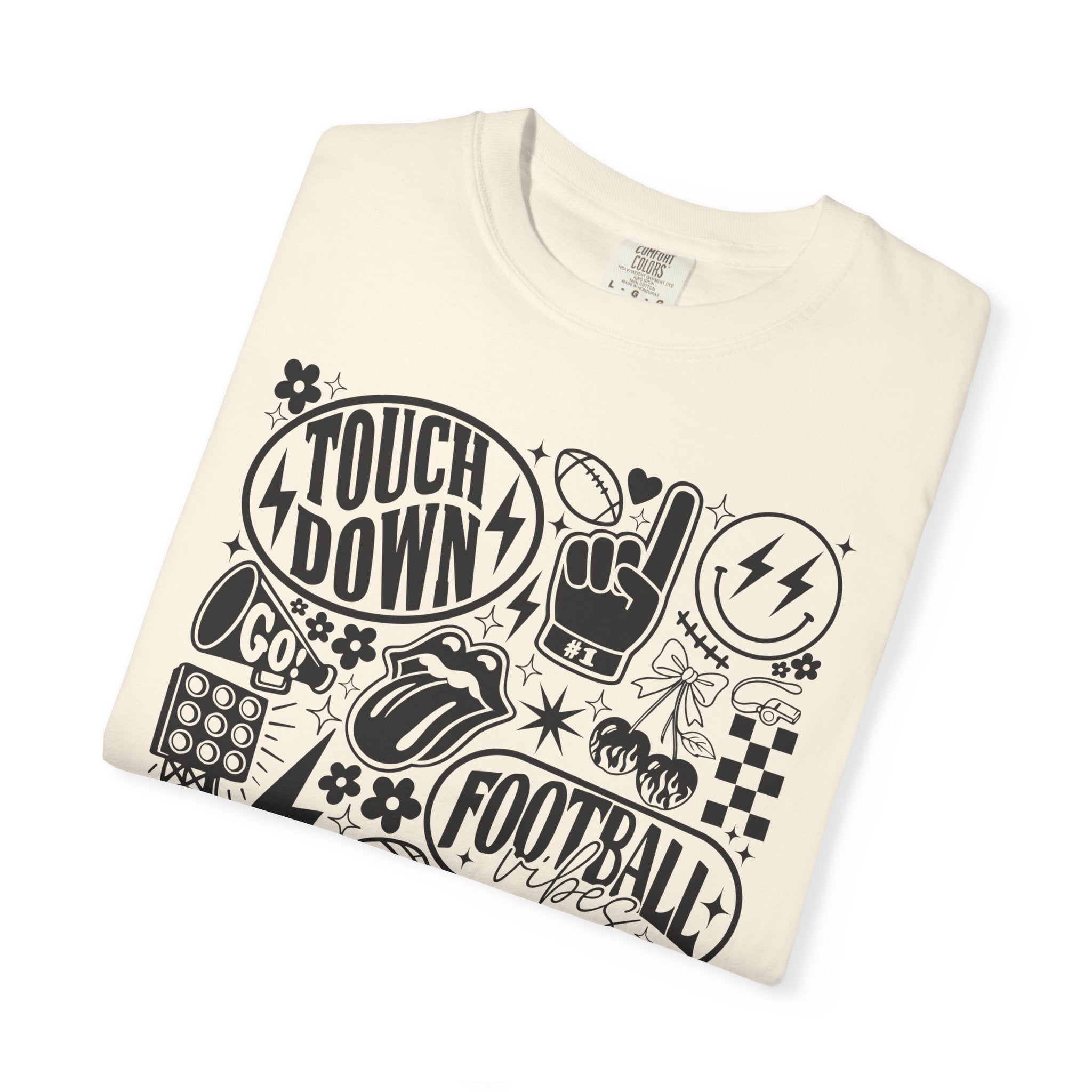 Football Game Day Comfort Colors Unisex Garment-Dyed 100% cotton T-shirtT-shirt, Unisex Sports Tee, Touchdown Apparel, Perfect for Tailgating, Gift for Sports Fans, Casual Wear