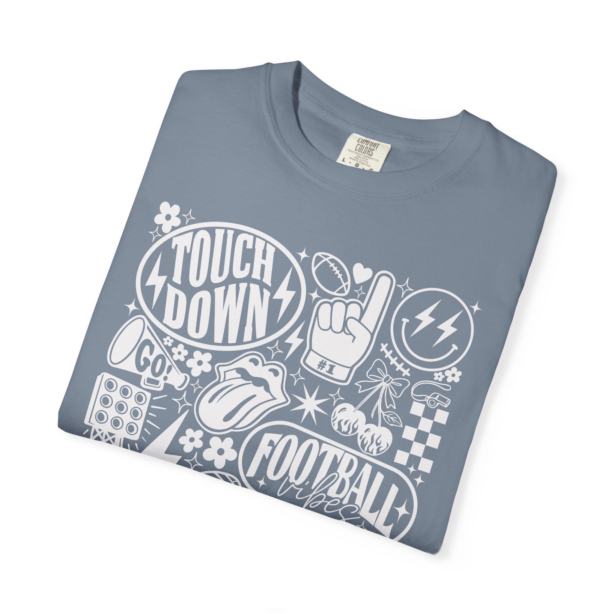 Football Season Tee Touchdown Unique Graphic Garment-Dyed 100% cotton T-Shirt