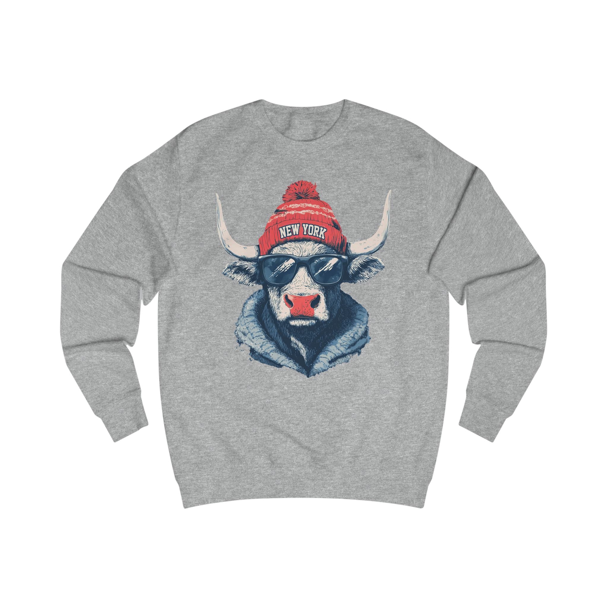 New York Bull Football Sweatshirt - Unisex Sweater, Retro Style Apparel, Vintage Gift for Him/Her, Cozy Fashion, Perfect for Winter