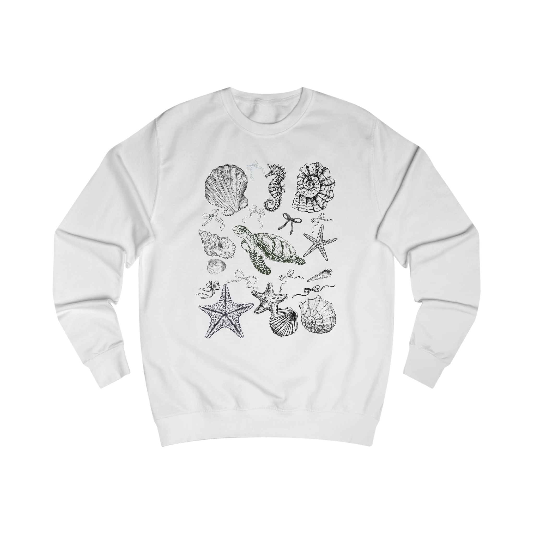 Coastal Shells Unisex Sweatshirt - Beach Lover's Gift, Casual Wear, Ocean Theme Apparel, Summer Wardrobe Essential, Nautical Style