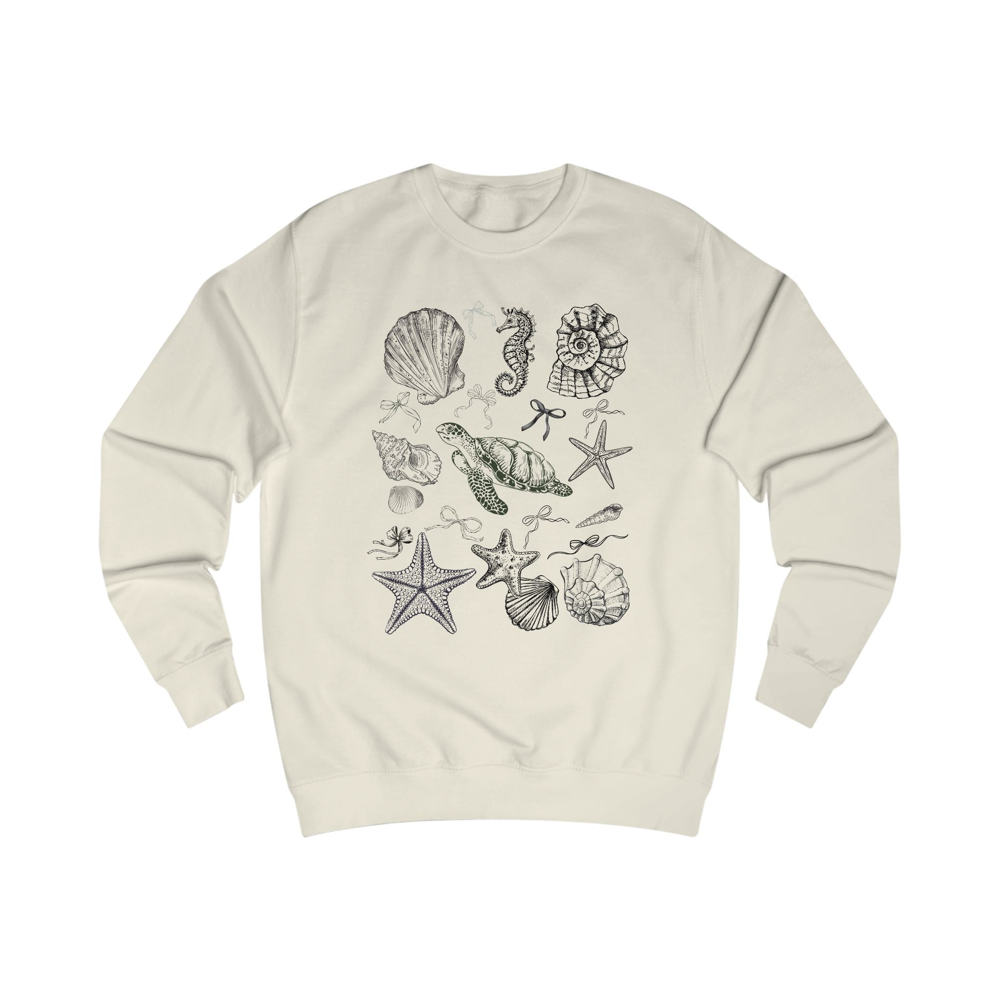 Coastal Shells Unisex Sweatshirt - Beach Lover's Gift, Casual Wear, Ocean Theme Apparel, Summer Wardrobe Essential, Nautical Style
