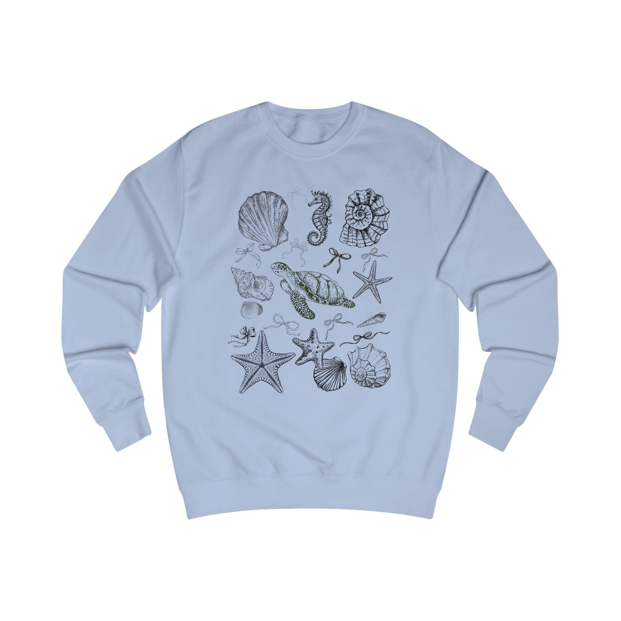 Coastal Shells Unisex Sweatshirt - Beach Lover's Gift, Casual Wear, Ocean Theme Apparel, Summer Wardrobe Essential, Nautical Style