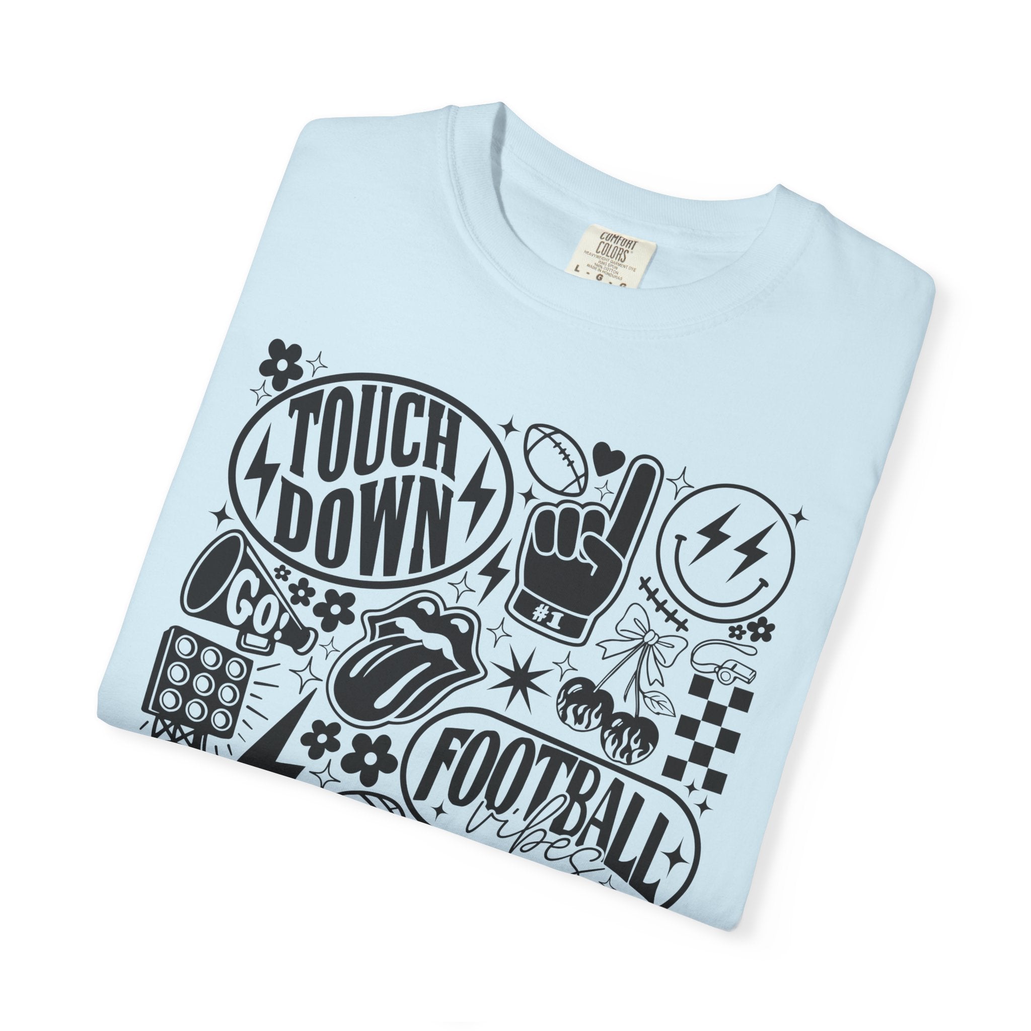 Football Game Day Comfort Colors Unisex Garment-Dyed 100% cotton T-shirtT-shirt, Unisex Sports Tee, Touchdown Apparel, Perfect for Tailgating, Gift for Sports Fans, Casual Wear
