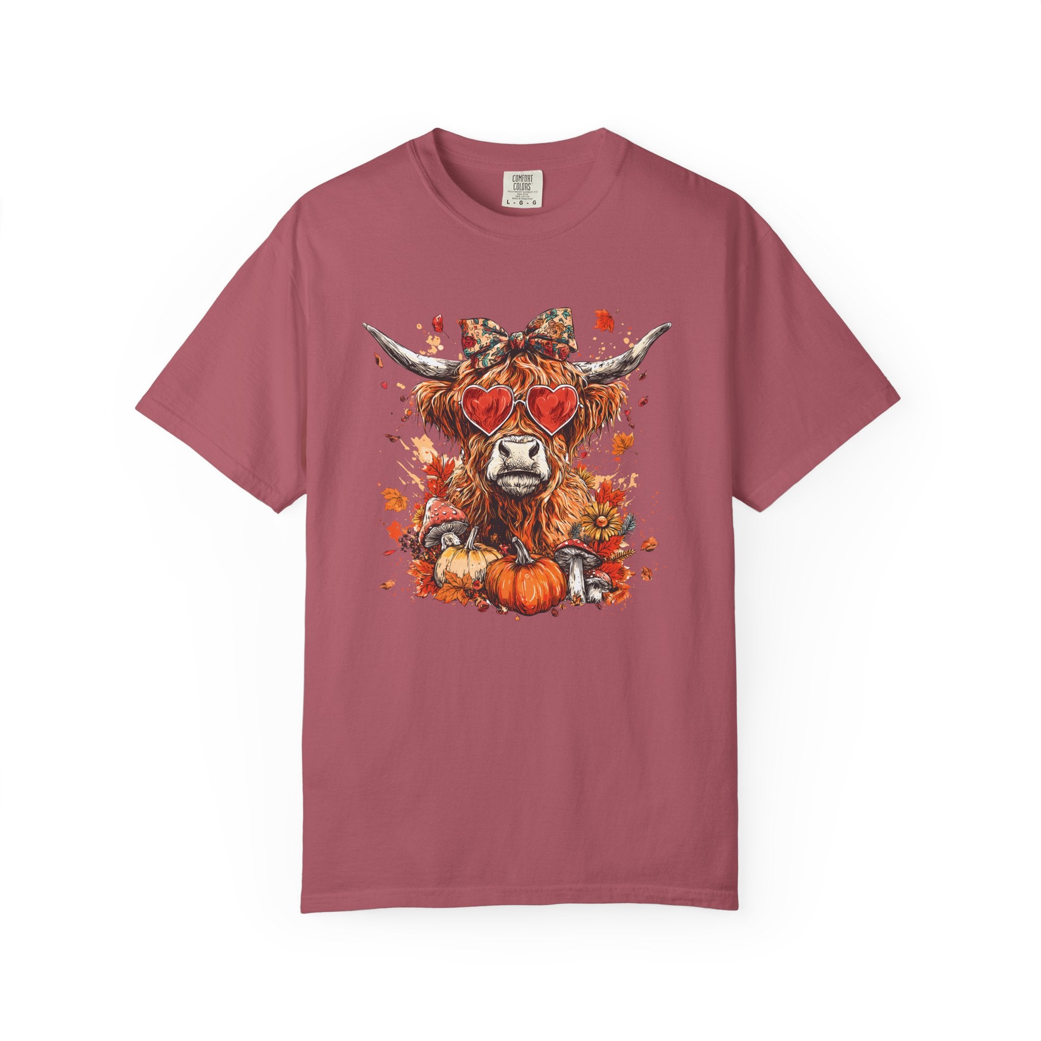 Autumn Highland Cow T-Shirt, Cute Fall Shirt, Unisex Graphic Tee, Harvest Gift, Cozy Sweatshirt Alternative