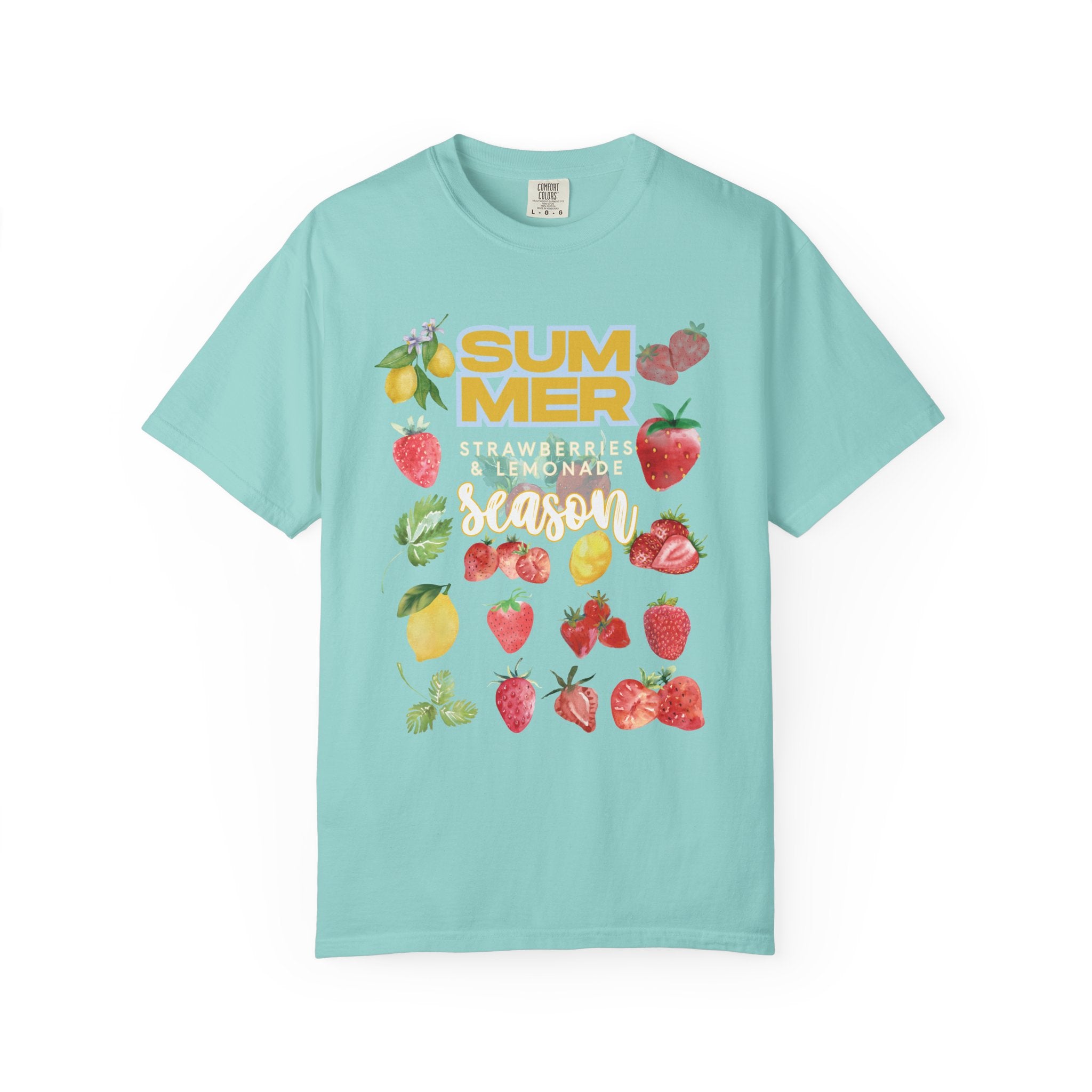 Strawberry Lemonade Shirt, Summer Fruit T-Shirt | Unisex Garment-Dyed Tee,  Summer Vibes, Gift for Foodies, Casual Wear