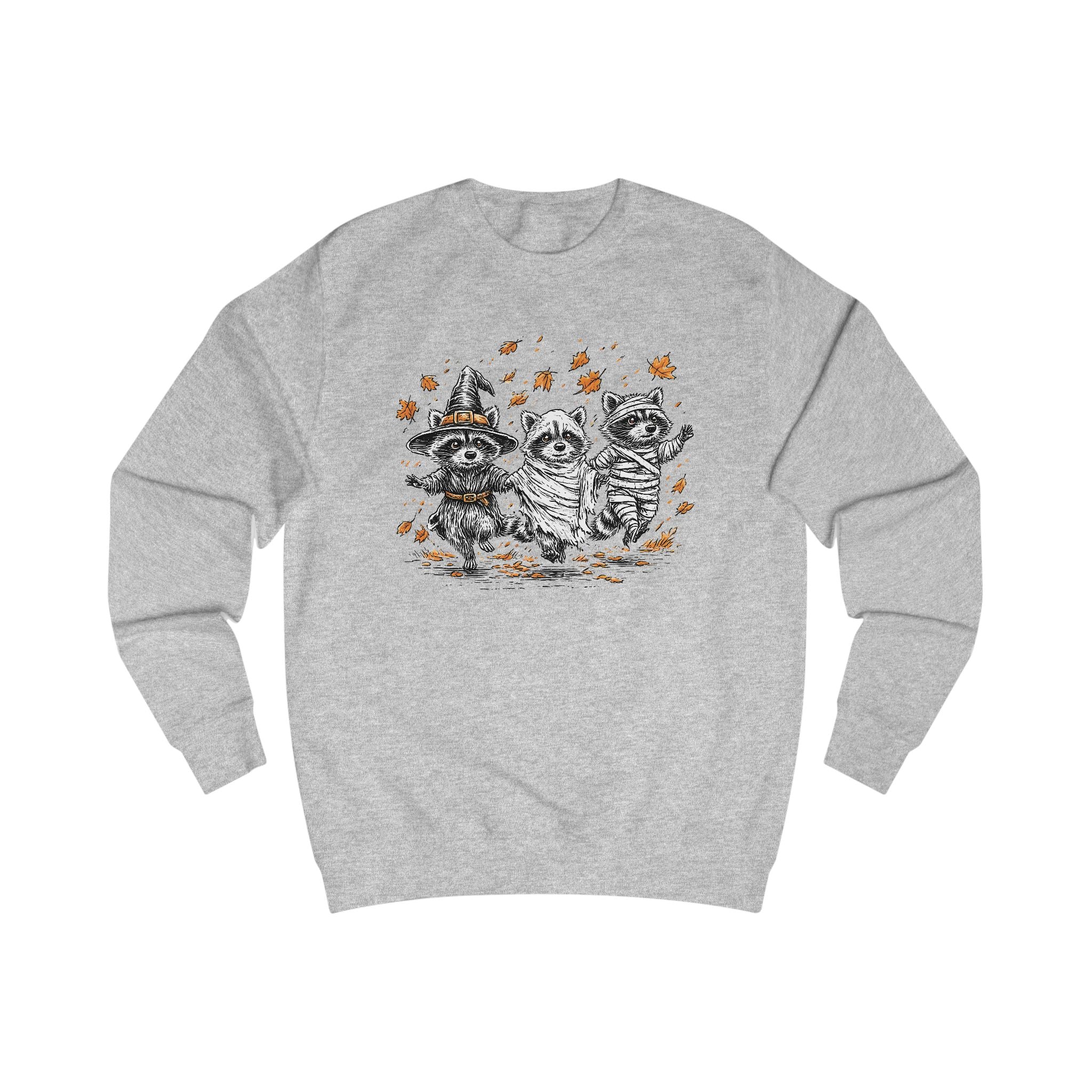 Autumn Whimsical Adorable Halloween Raccoons Unisex Sweatshirt