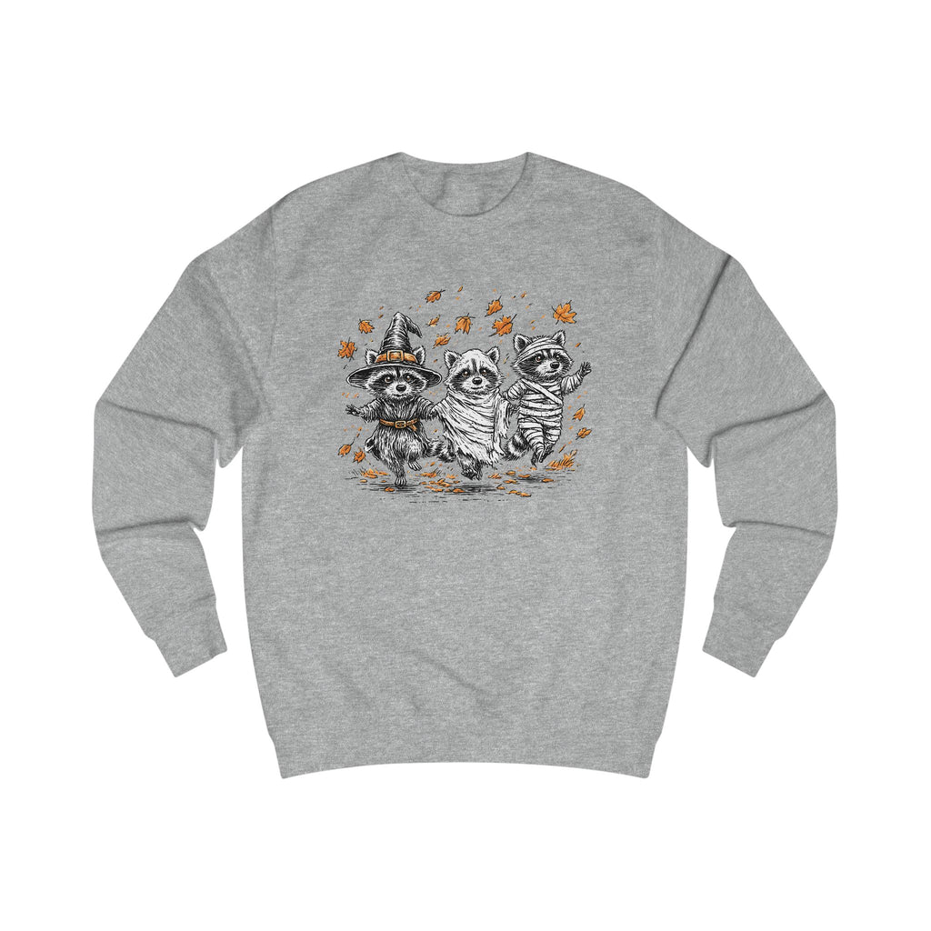 Autumn Whimsical Adorable Halloween Raccoons Unisex Sweatshirt