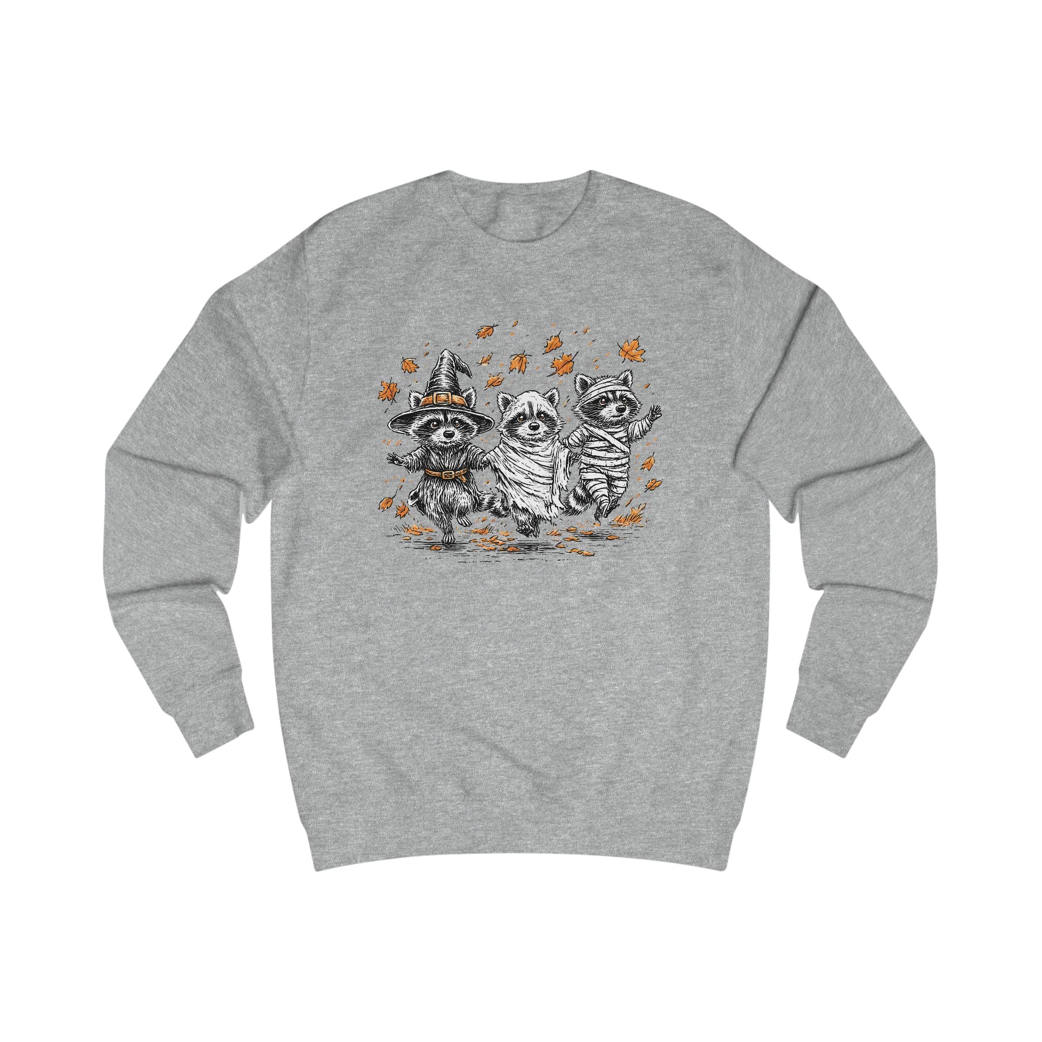 Autumn Whimsical Adorable Halloween Raccoons Unisex Sweatshirt